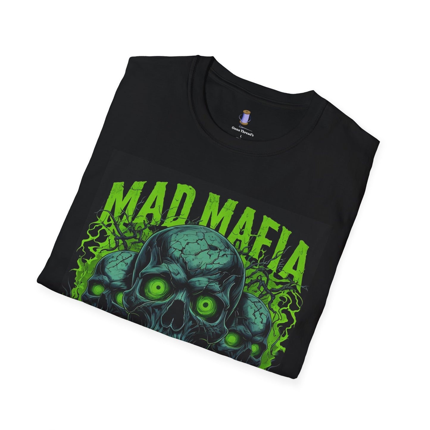 Mad Mafia Unisex Softstyle T-Shirt | Edgy Graphic Tee for Casual Wear, Gift for Halloween, Party, or Everyday Style