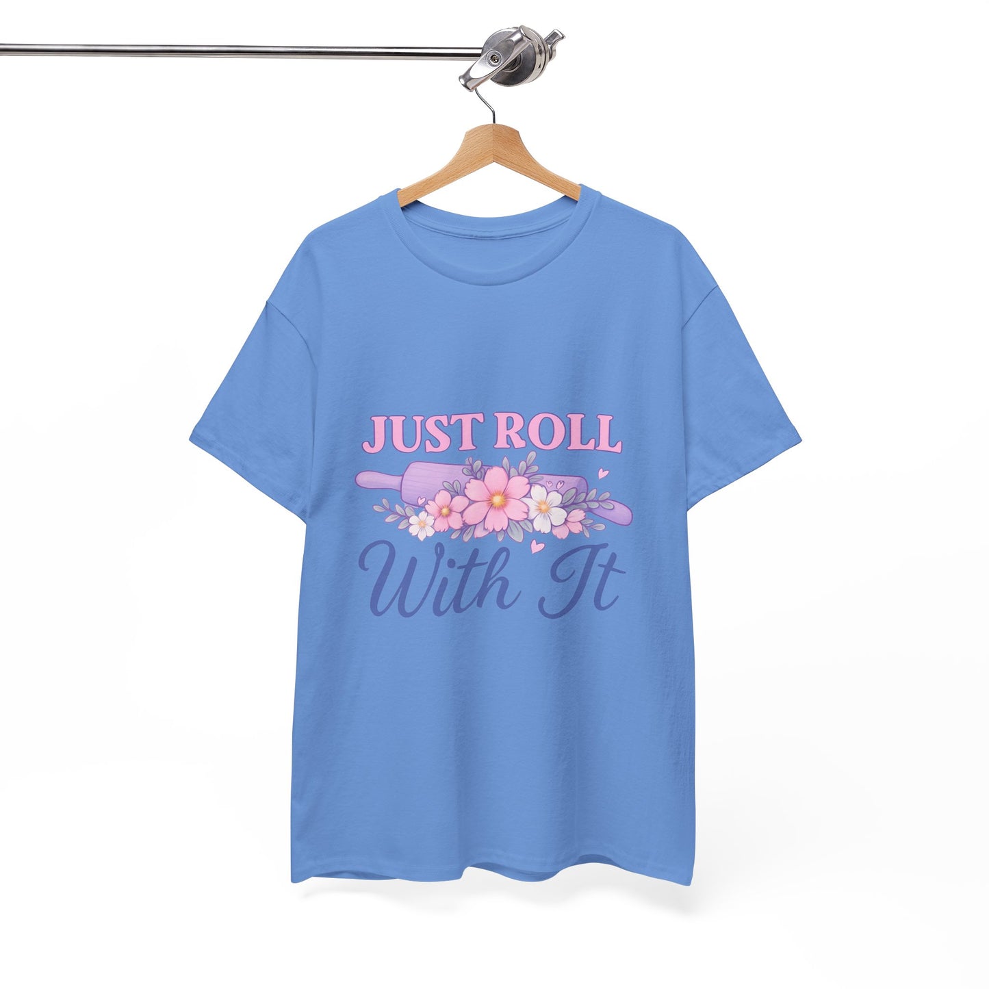 Floral Tee 'Just Roll With It'