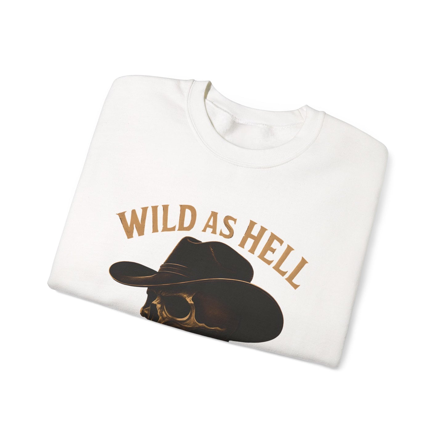Wild As Hell Skull Cowboy Men's Sweatshirt
