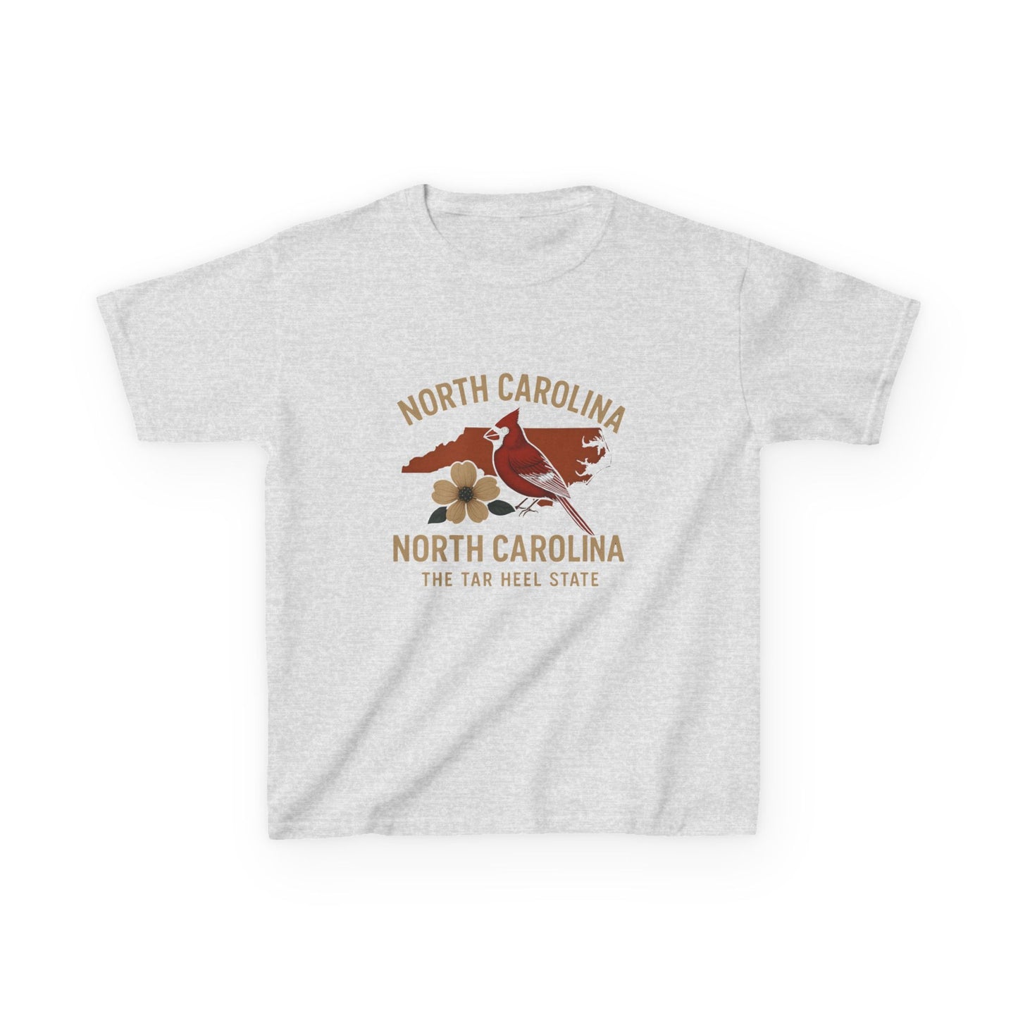NC Cardinal & Dogwood Kids Tee - Tar Heel State