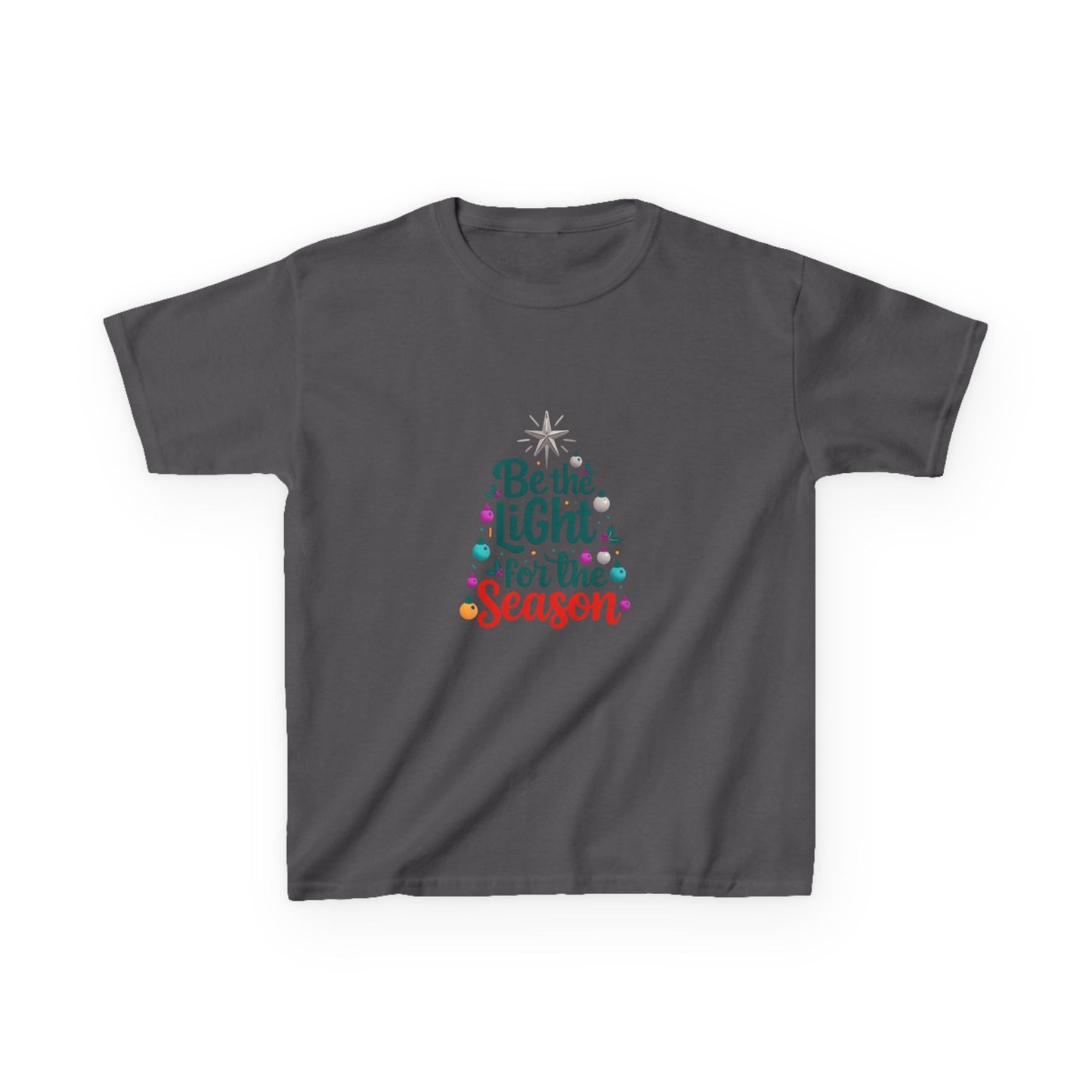 Be the LIGHT Christmas Tree Dino Kids Tee