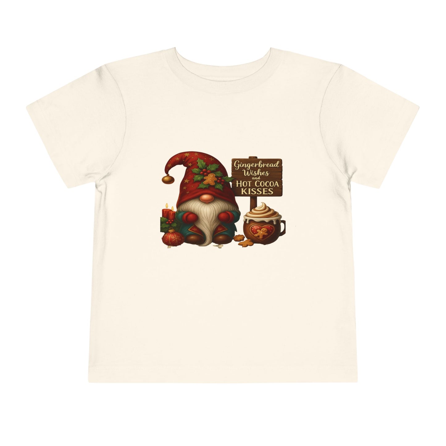 Gnome's Gingerbread Wishes Toddler Christmas Tee