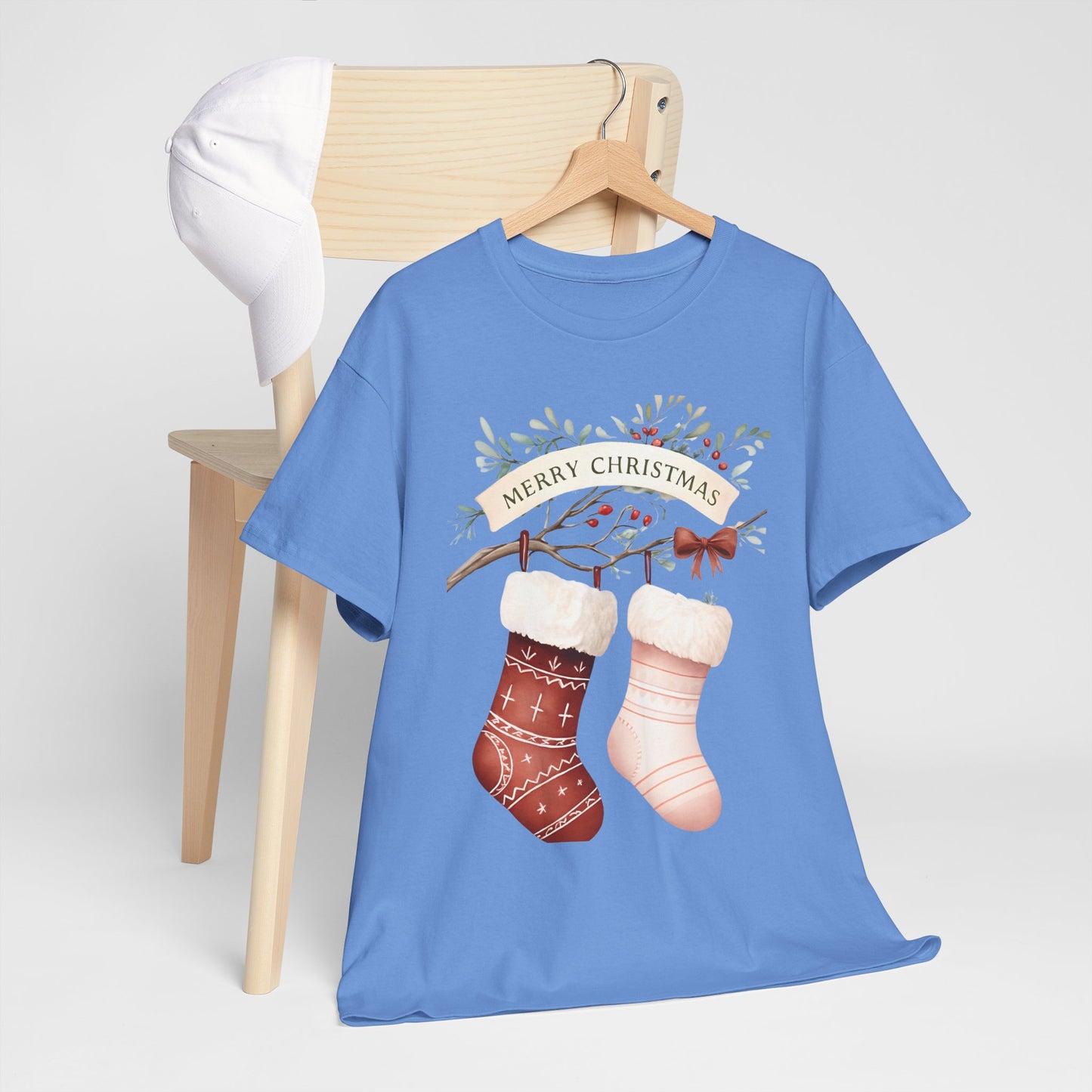 Watercolor Christmas Stocking Tee - Hope & Love