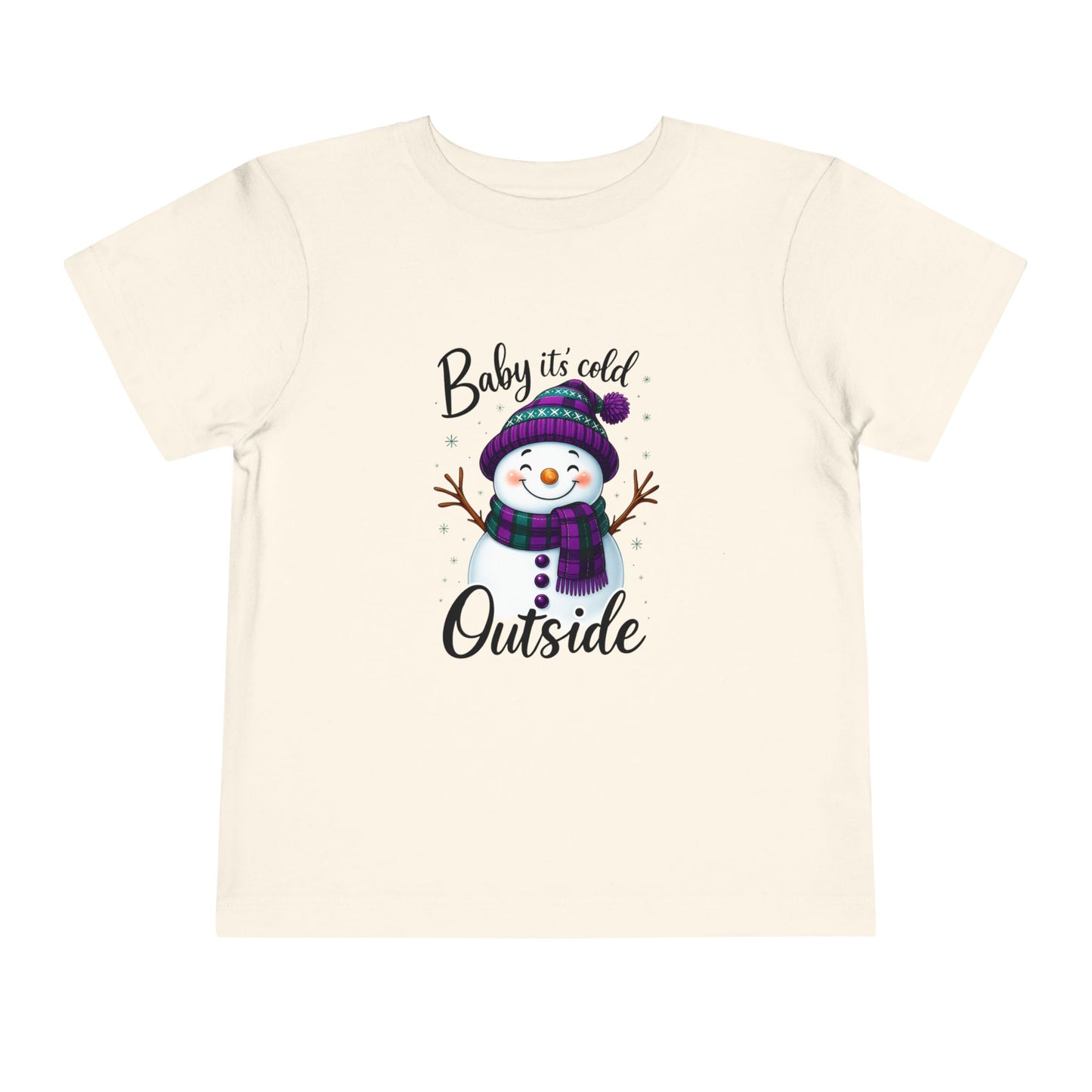 Baby It's Cold Outside Snowman Toddler Christmas Tee