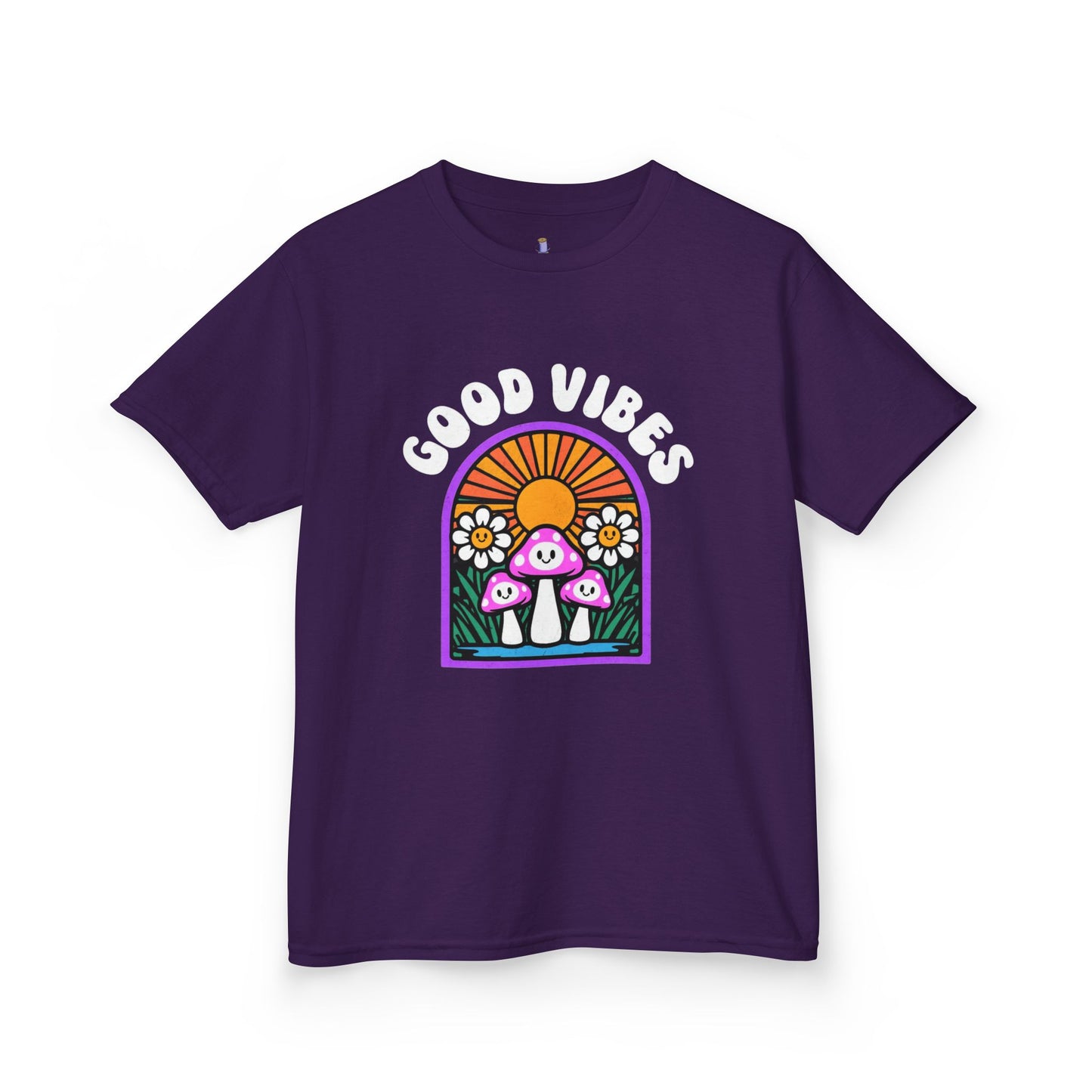 Good Vibes Kids Tee, Fun Summer Shirt, Youth Graphic Tee, Playful Cotton T-Shirt, Gift for Kids, Festival Wear
