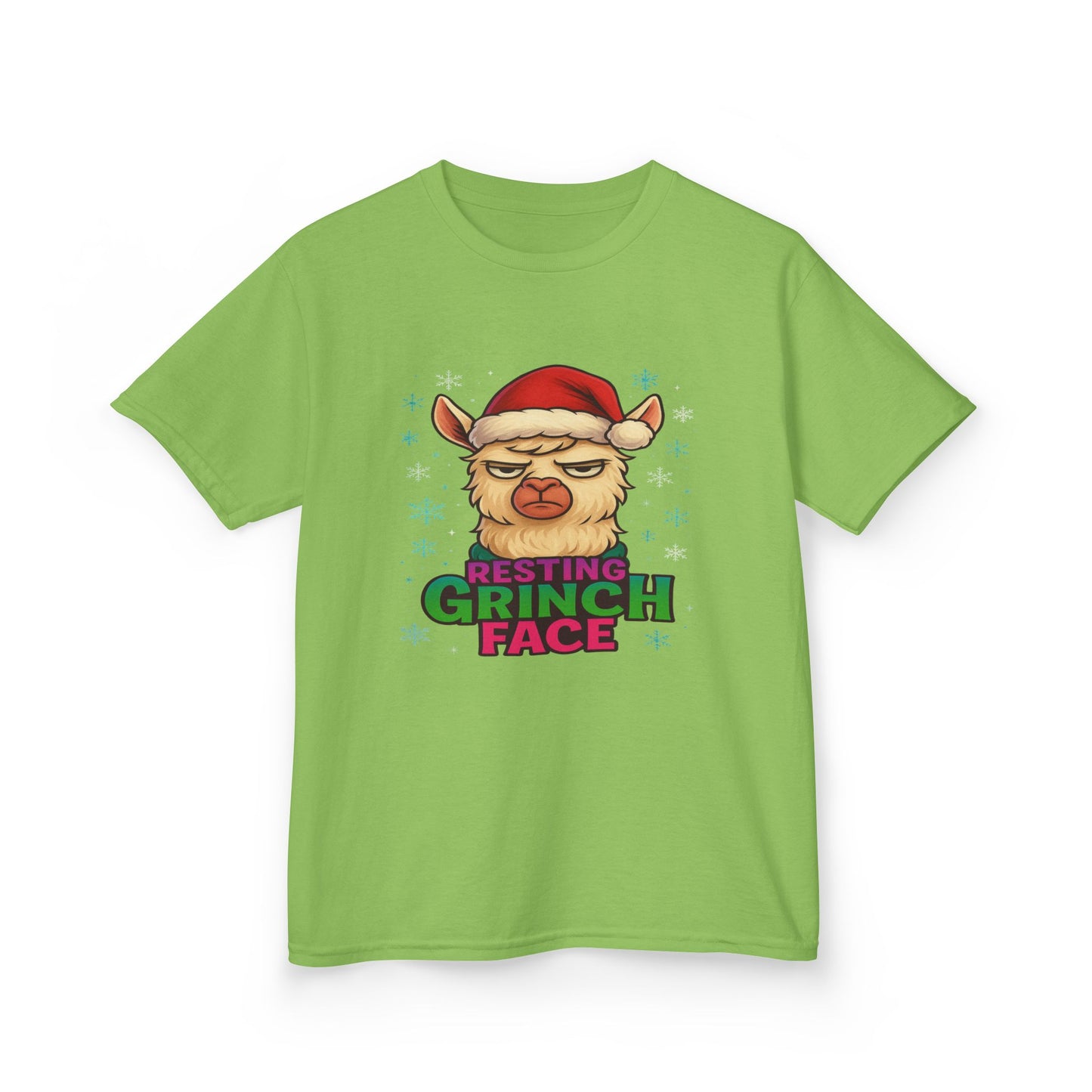 Grumpy Llama Christmas Tee - Resting Grinch Face