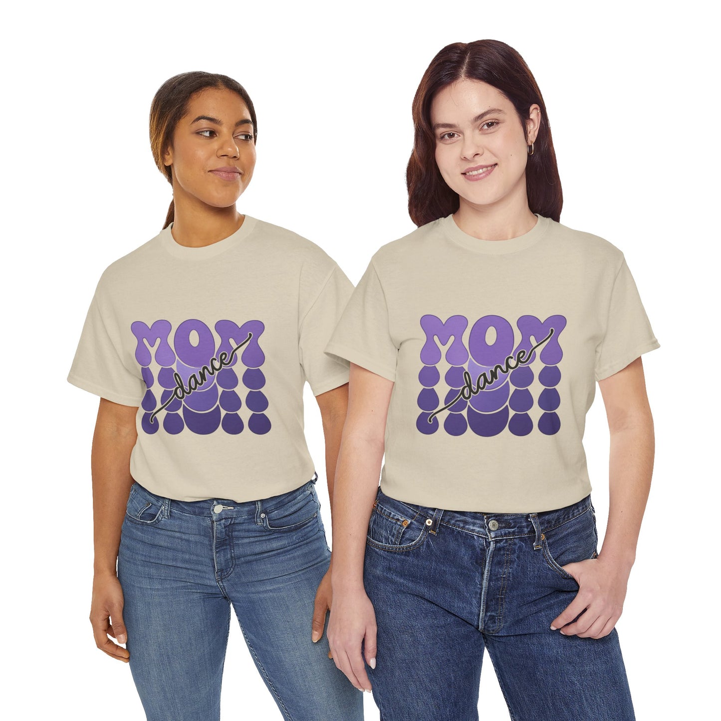 MOM Dance – Purple Letter Stage Spirit Tee