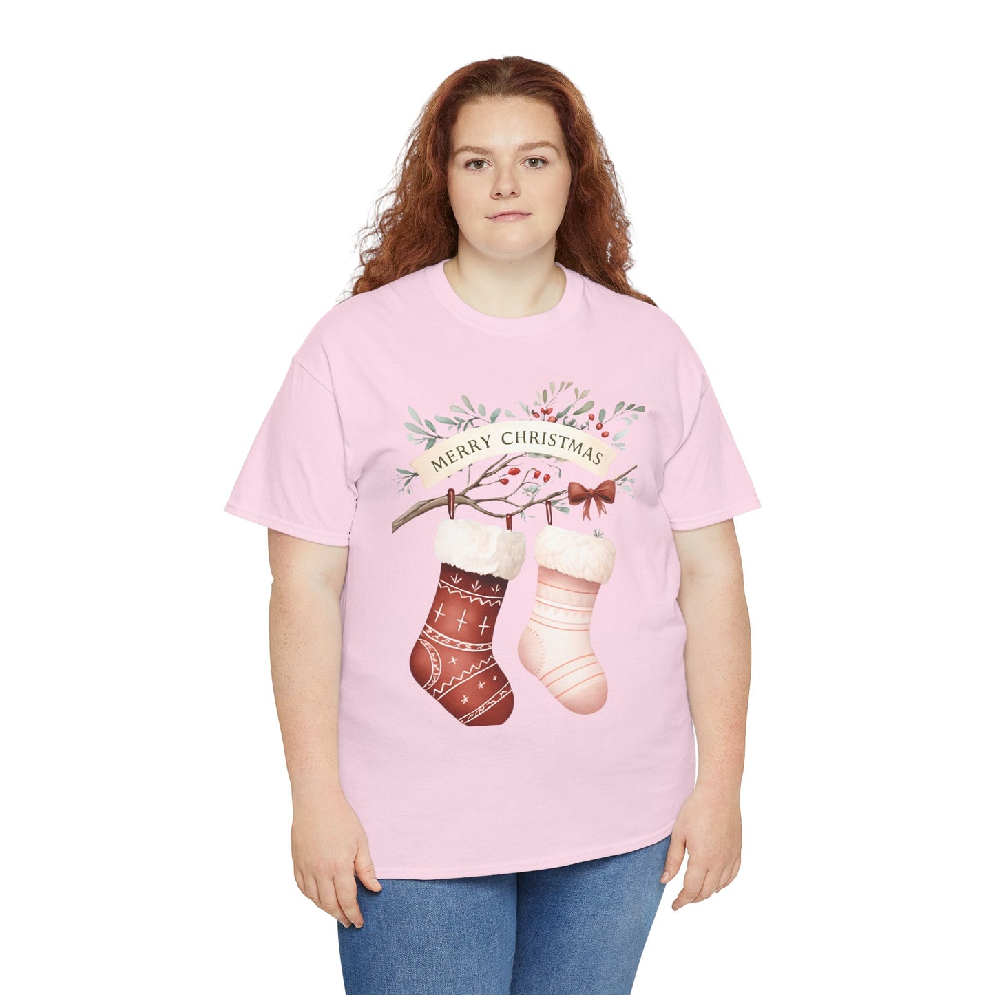 Watercolor Christmas Stocking Tee - Hope & Love