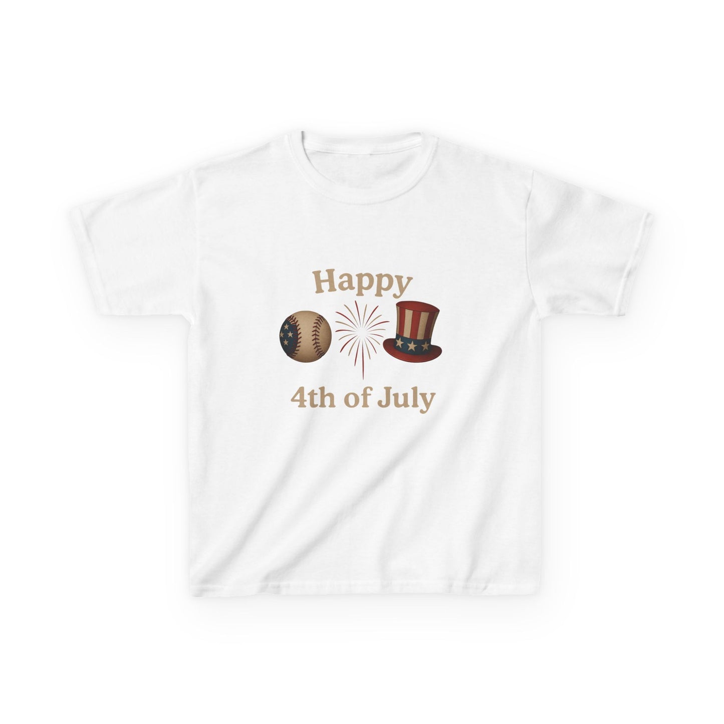 Happy 4th of July Dino Tee - Kids Patriotic Shirt