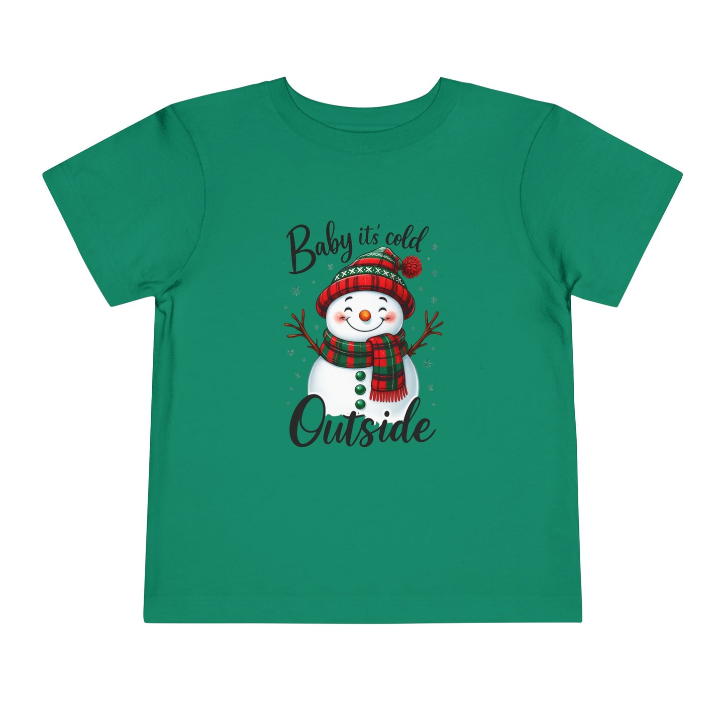 Baby It's Cold Outside Snowman Toddler Christmas Tee