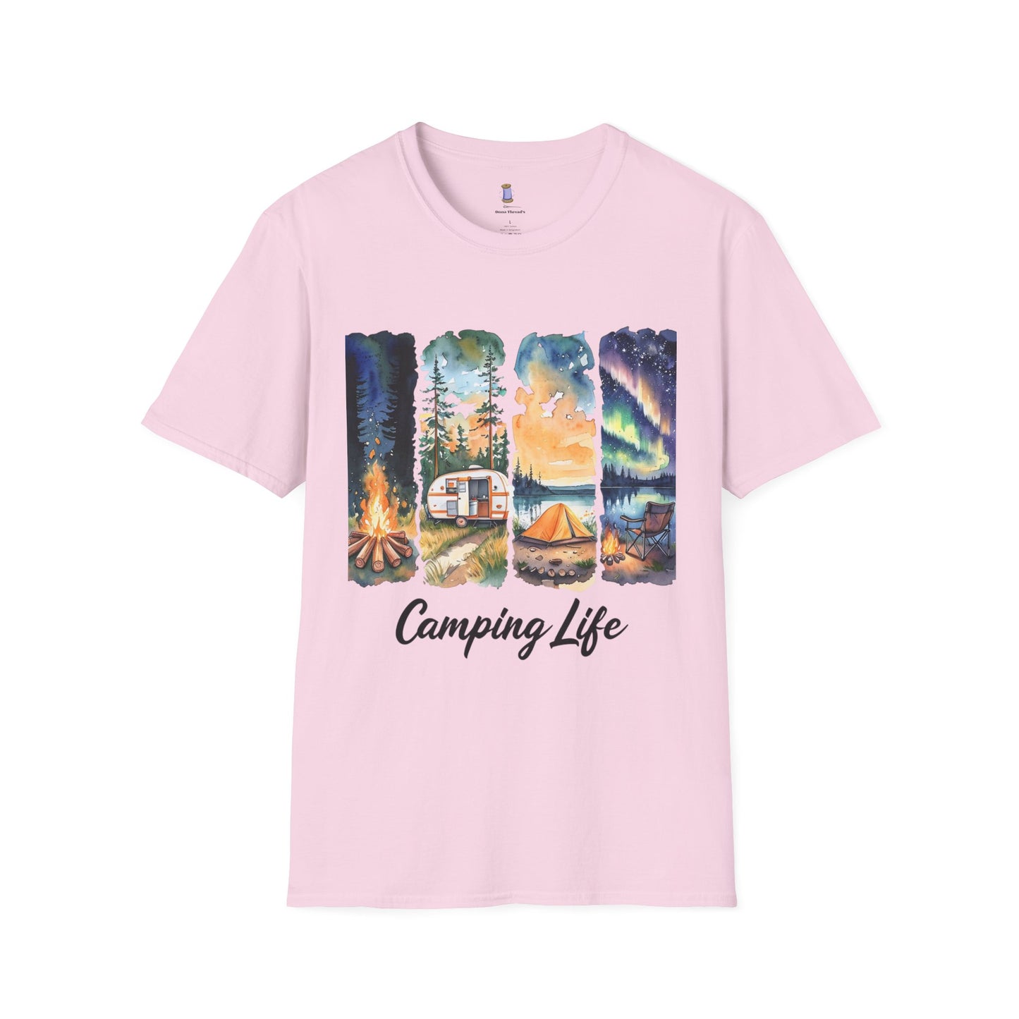 Camping Life Unisex Softstyle T-Shirt, Outdoor Apparel, Adventure Wear, Summer Camping Gear, Nature Lover Gift