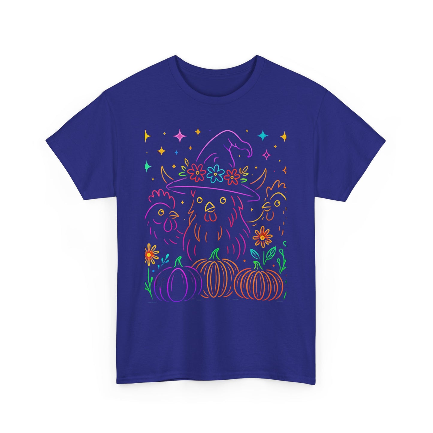 Witchy Chicken Tee – Magical Halloween Pumpkin Shirt