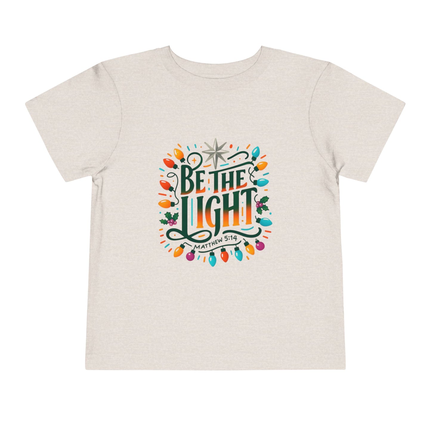 Christmas Toddler Tee - BE THE LIGHT, Matthew 5:14