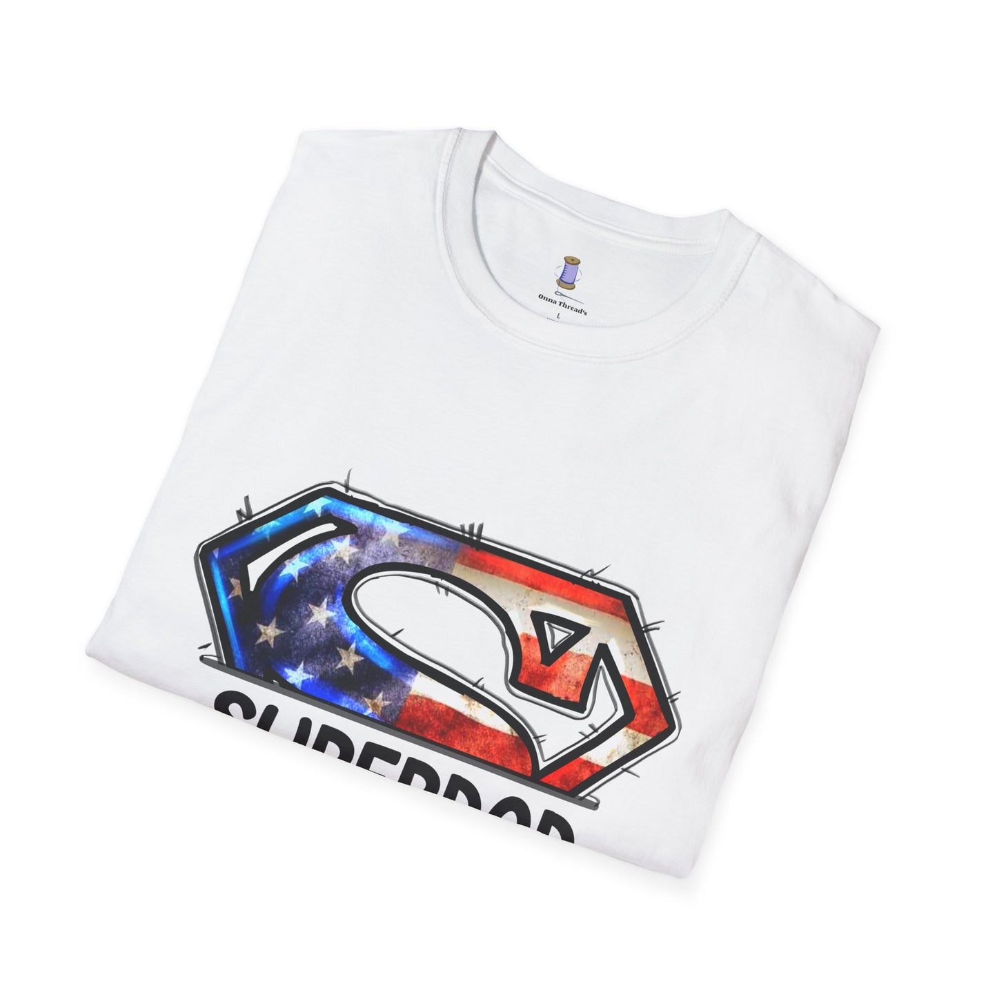 Superdad Unisex Softstyle T-Shirt | Father's Day Gift, Dad Shirt, Superhero Tee, Family T-Shirt, Patriotic Apparel