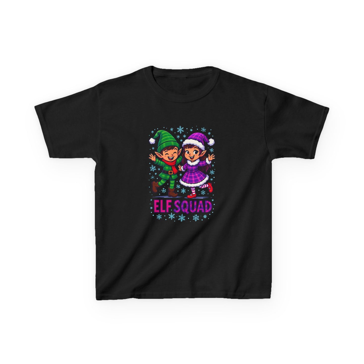 Elf Squad Christmas Dinosaur Tee - Kids Holiday Shirt