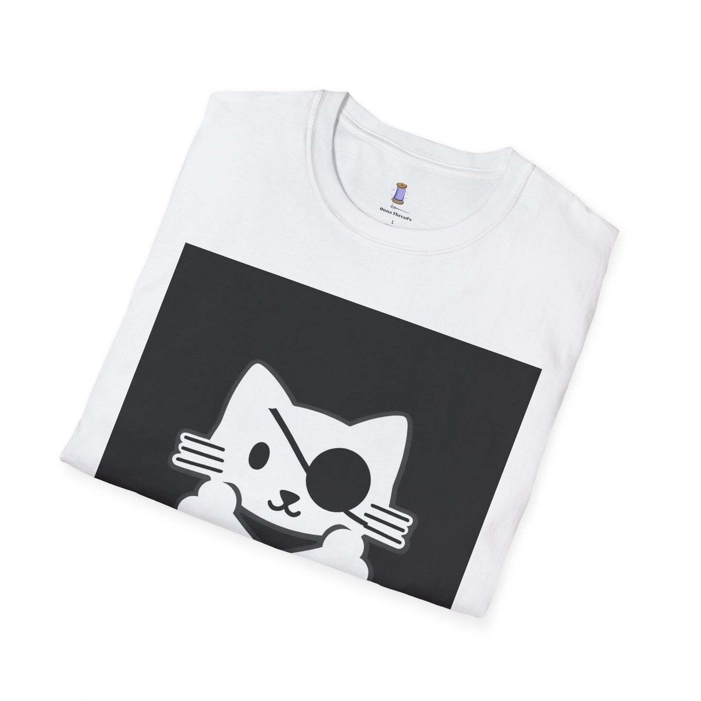 Pirate Cat Unisex T-Shirt, Playful Tee, Gift for Cat Lovers, Cute Animal Shirt, Fun Fashion for Parties, Casual Wear