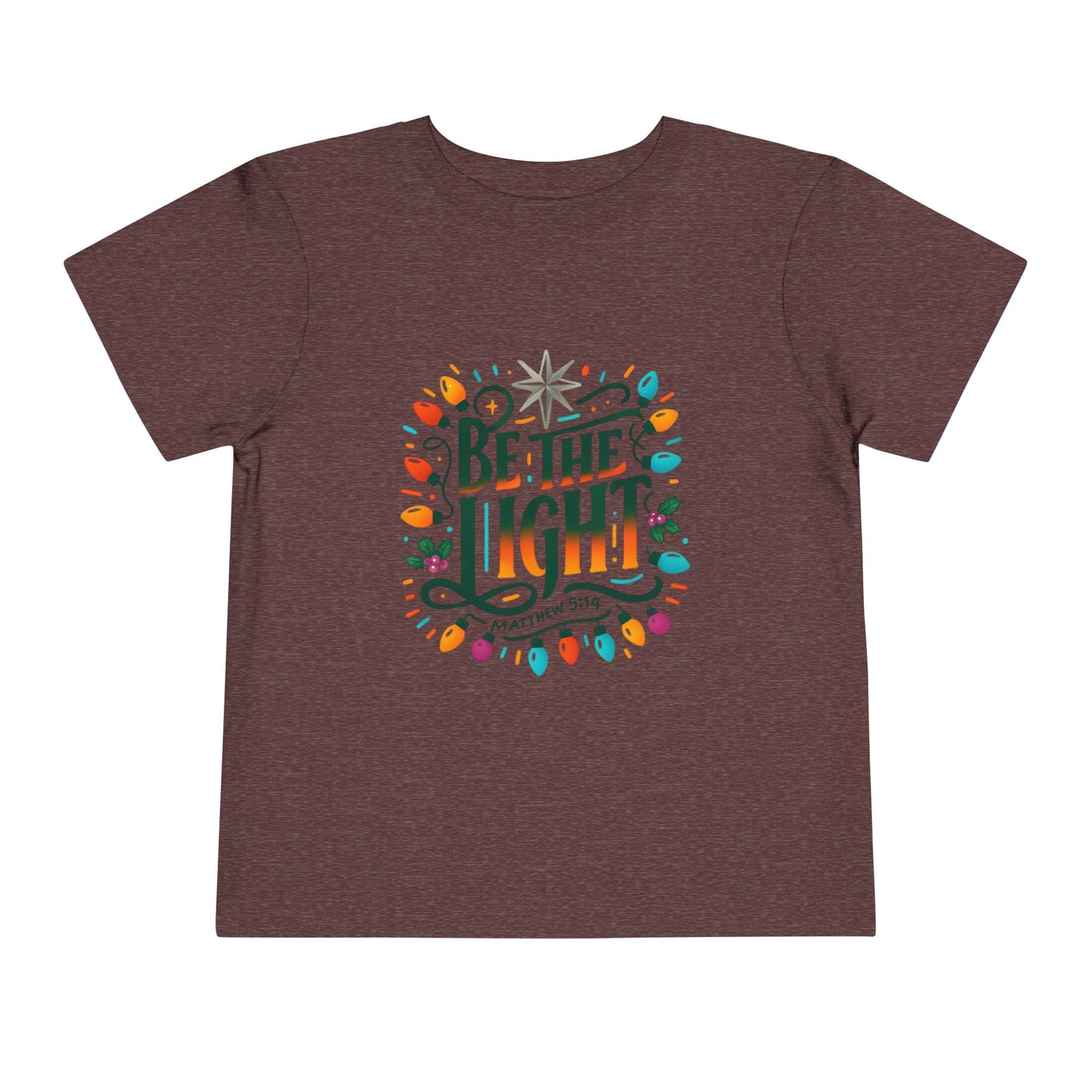 Christmas Toddler Tee - BE THE LIGHT, Matthew 5:14