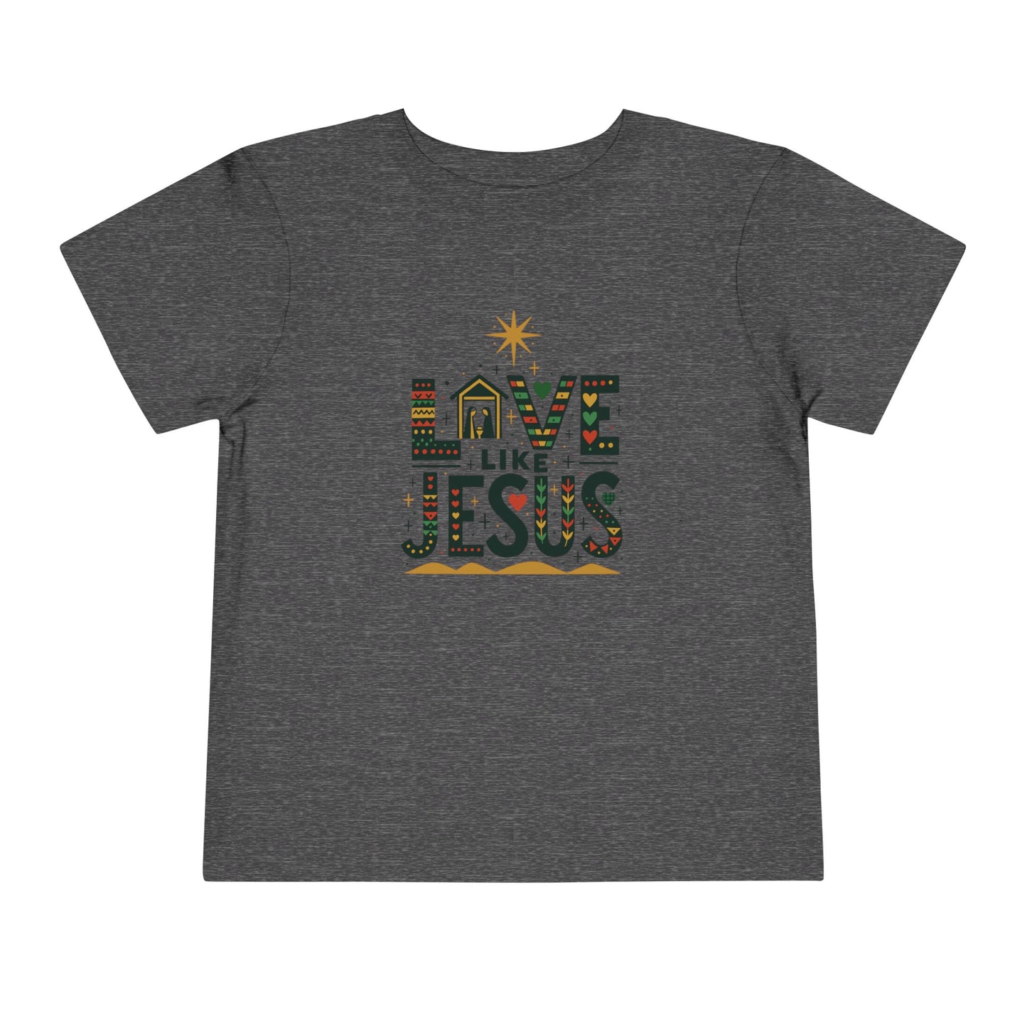 Toddler Christmas Tee - Love Like Jesus Nativity Scene Shirt