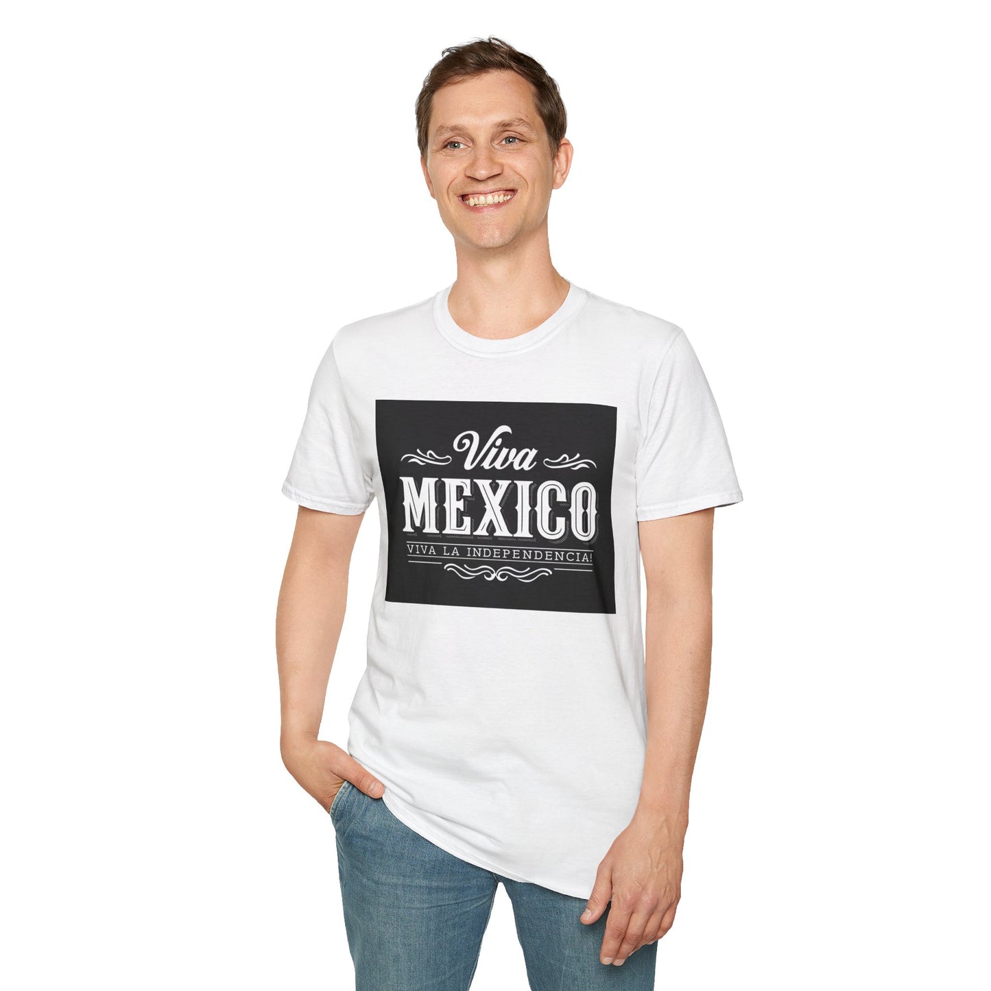 Viva Mexico Tees | Unisex Softstyle T-Shirt for Celebrations, Gifts, Independence Day, Weekend Outings, Casual Wear