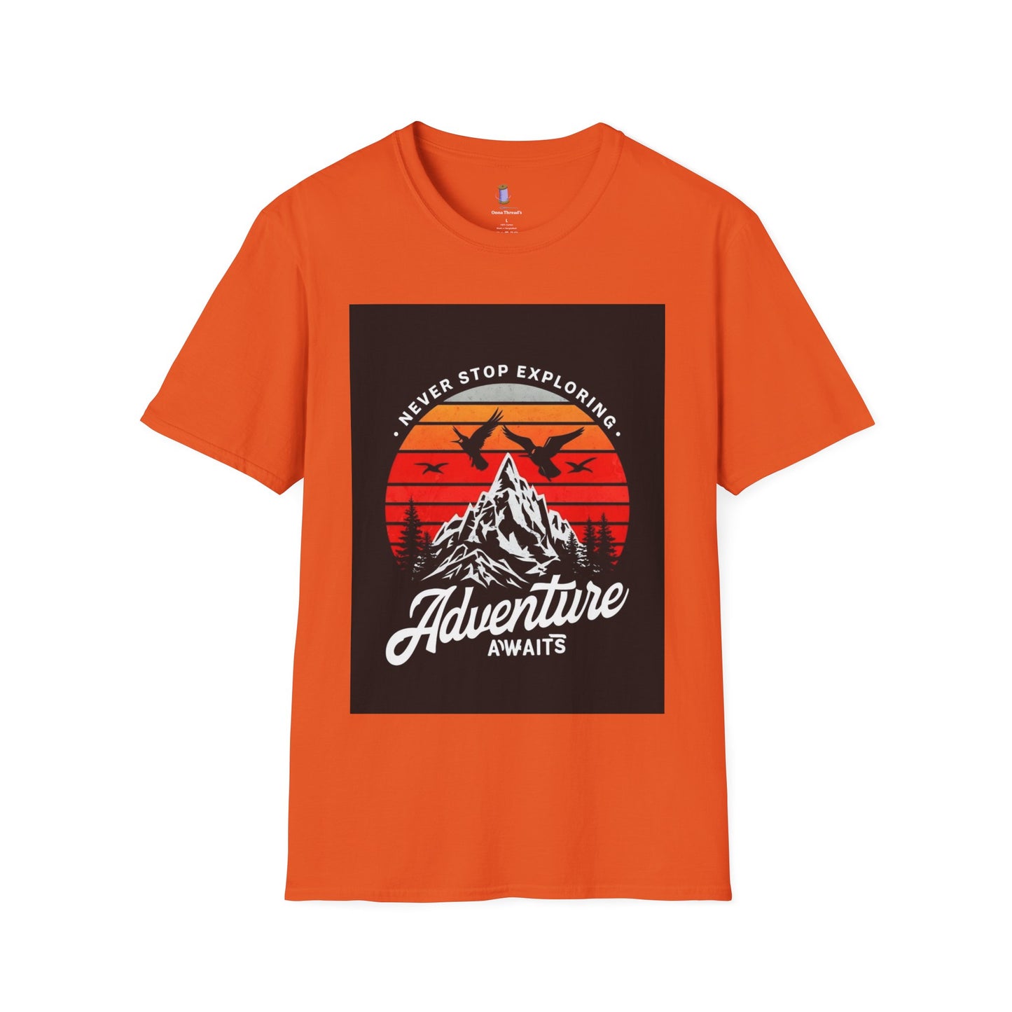 Adventure Awaits T-Shirt | Unisex Softstyle Tee | Perfect for Travel Lovers, Outdoor Adventures, Camping, Nature Gifts, Explore