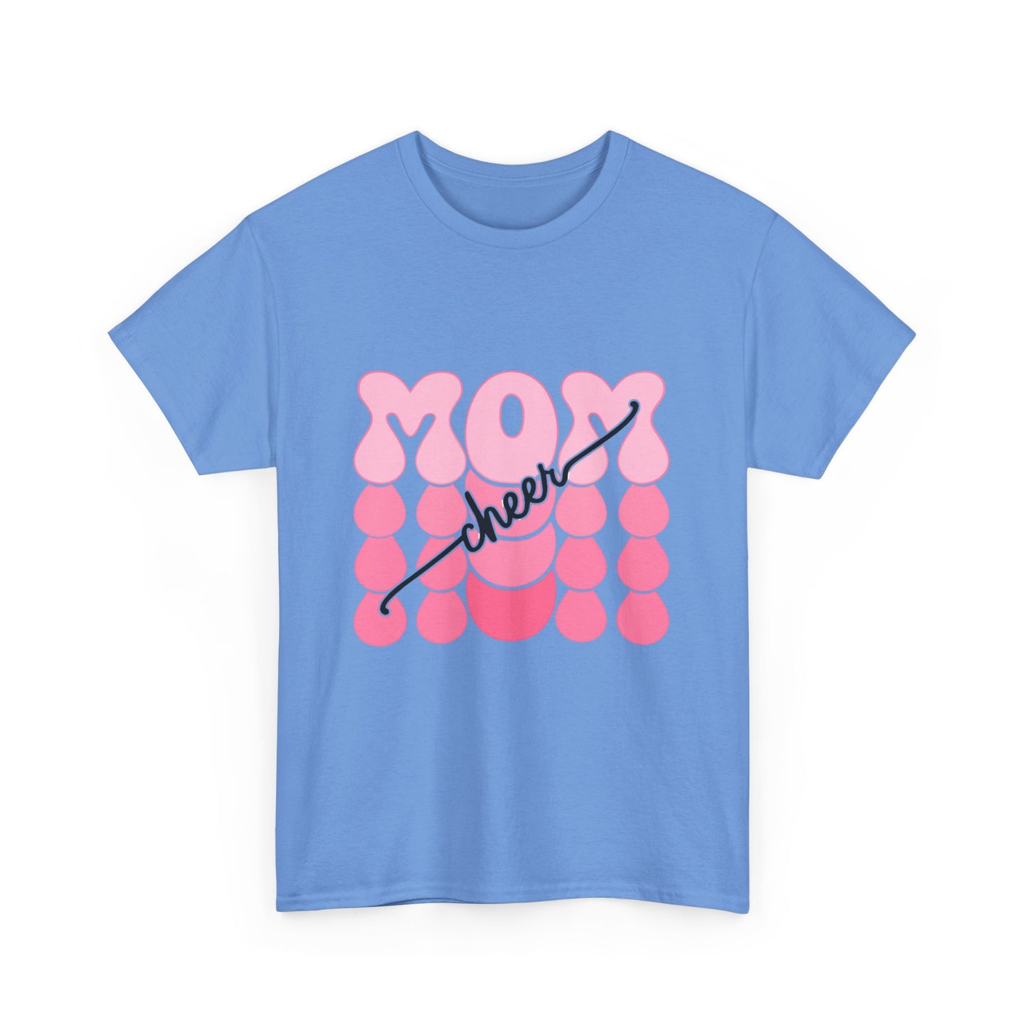 MOM Cheer – Pink Bubble Letter Spirit Tee