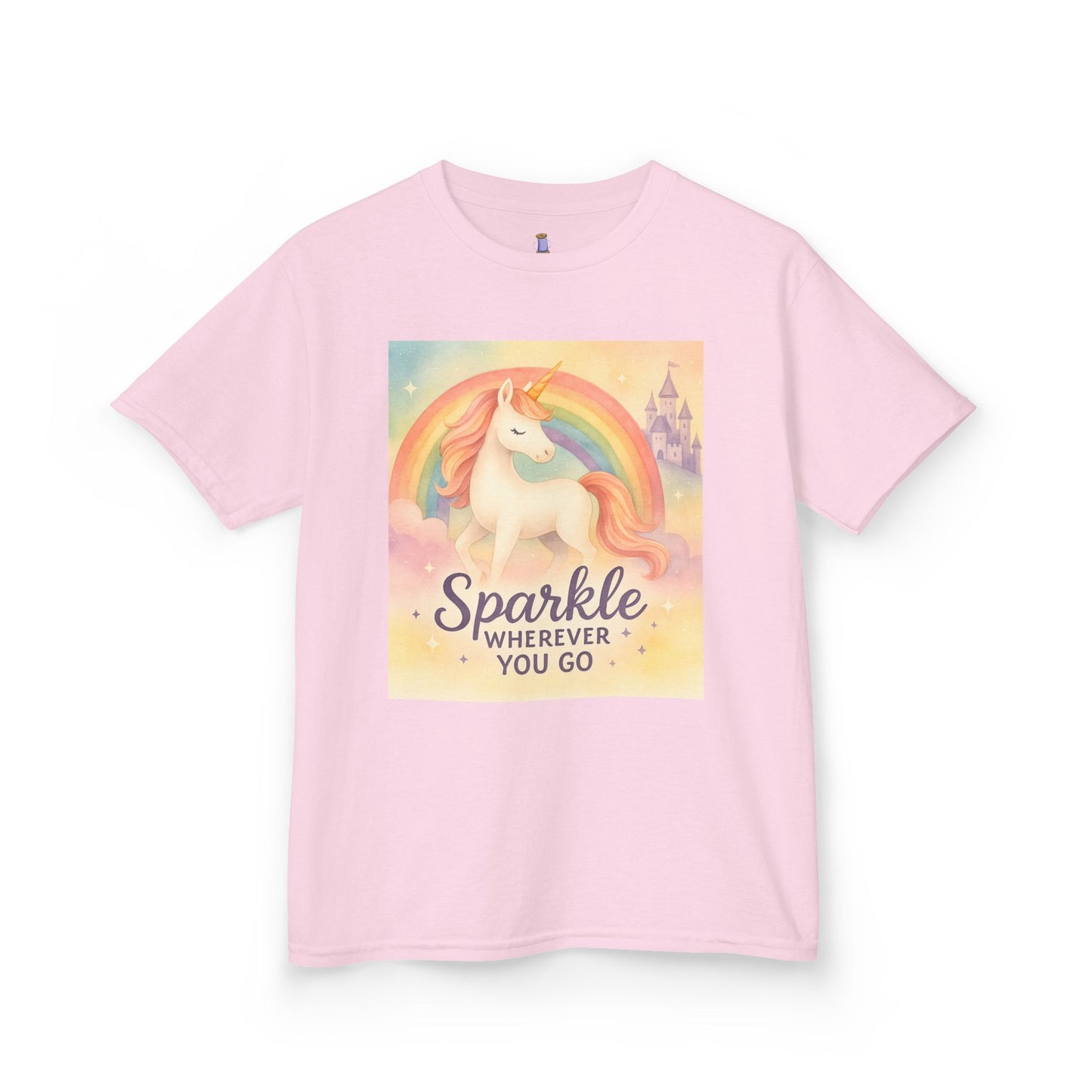 Kids Tee sprinkle where ever you go unicorn in the clouds