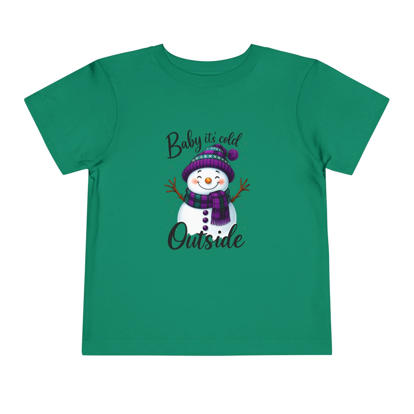 Baby It's Cold Outside Snowman Toddler Christmas Tee