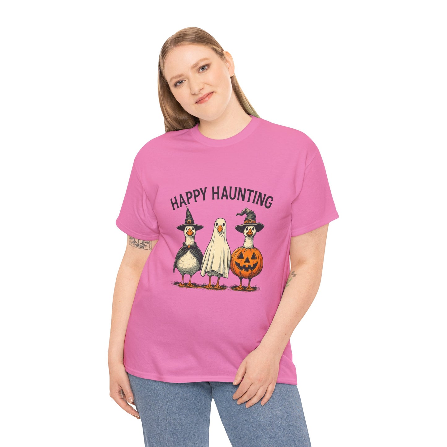 Happy Haunting Geese Halloween Tee
