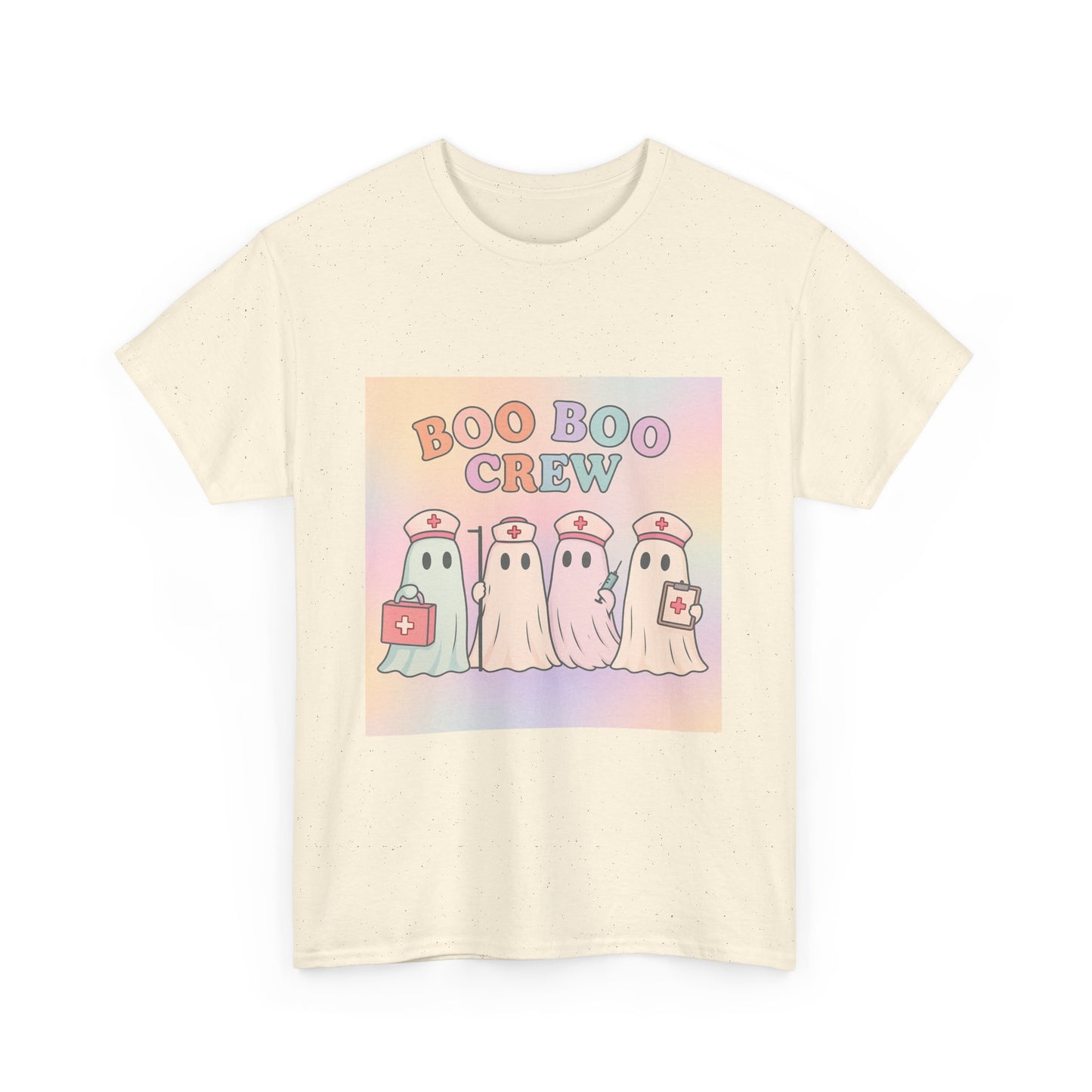 Boo Boo Crew Nurse Ghost T-Shirt – Cute Pastel Halloween Medical Tee