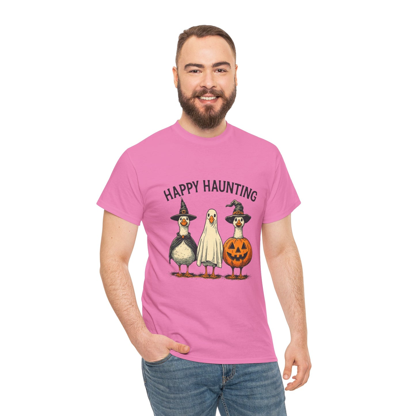 Happy Haunting Geese Halloween Tee