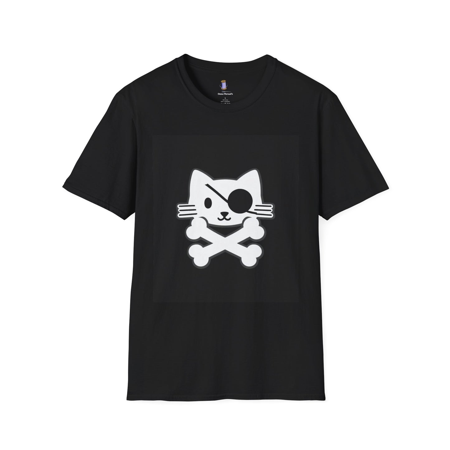 Pirate Cat Unisex T-Shirt, Playful Tee, Gift for Cat Lovers, Cute Animal Shirt, Fun Fashion for Parties, Casual Wear