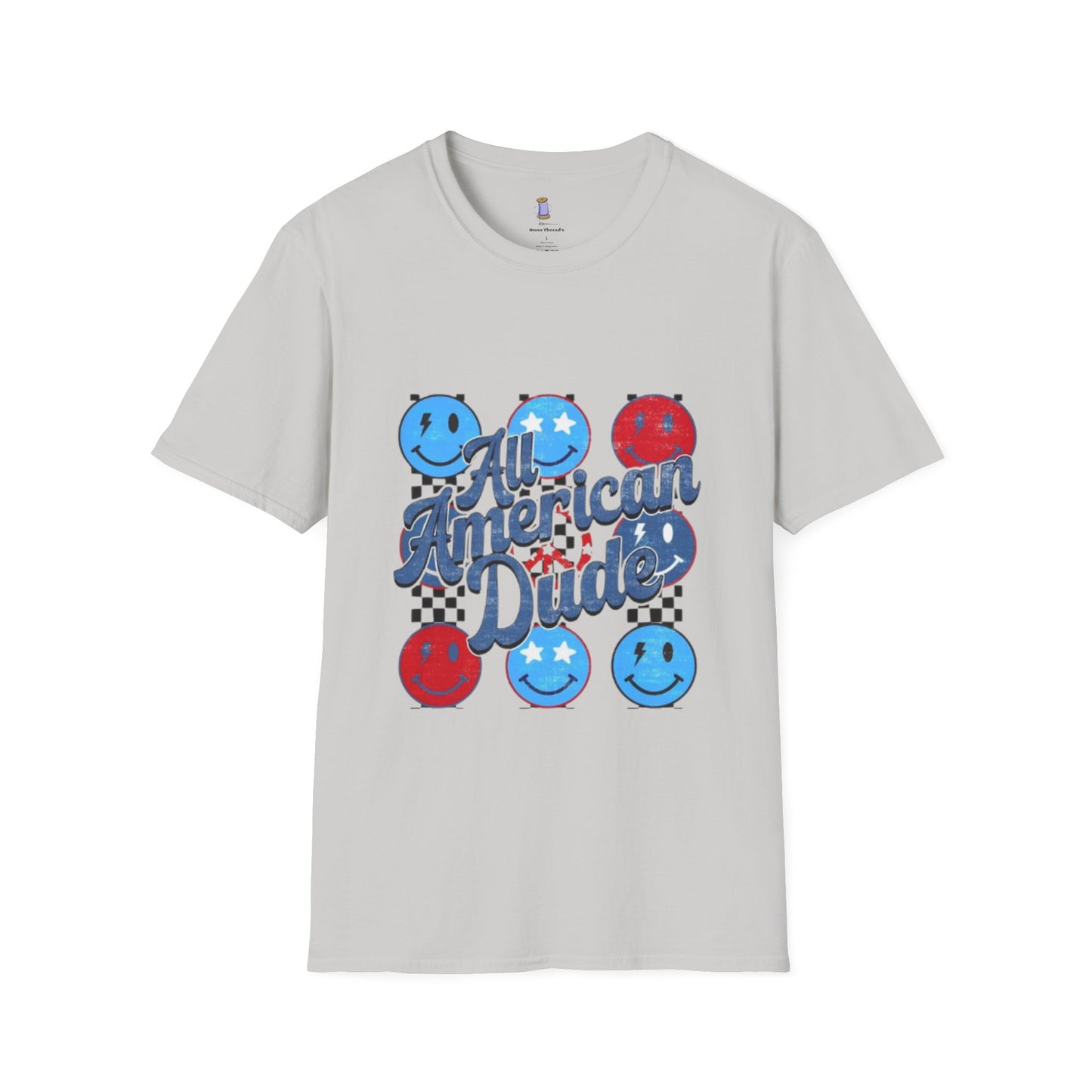 All American Dude Unisex T-Shirt, Patriotic Tee, Summer Fashion, Gift for Him, July 4th Celebration, Casual Wear