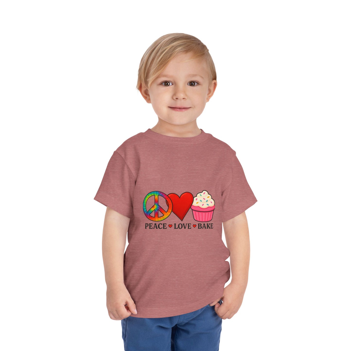 Peace Love Bake Toddler Christmas Tee