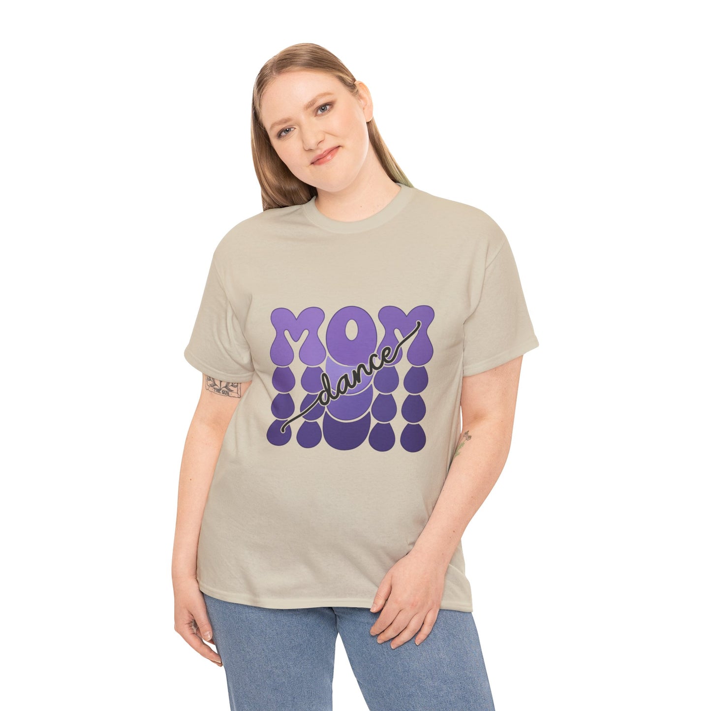 MOM Dance – Purple Letter Stage Spirit Tee