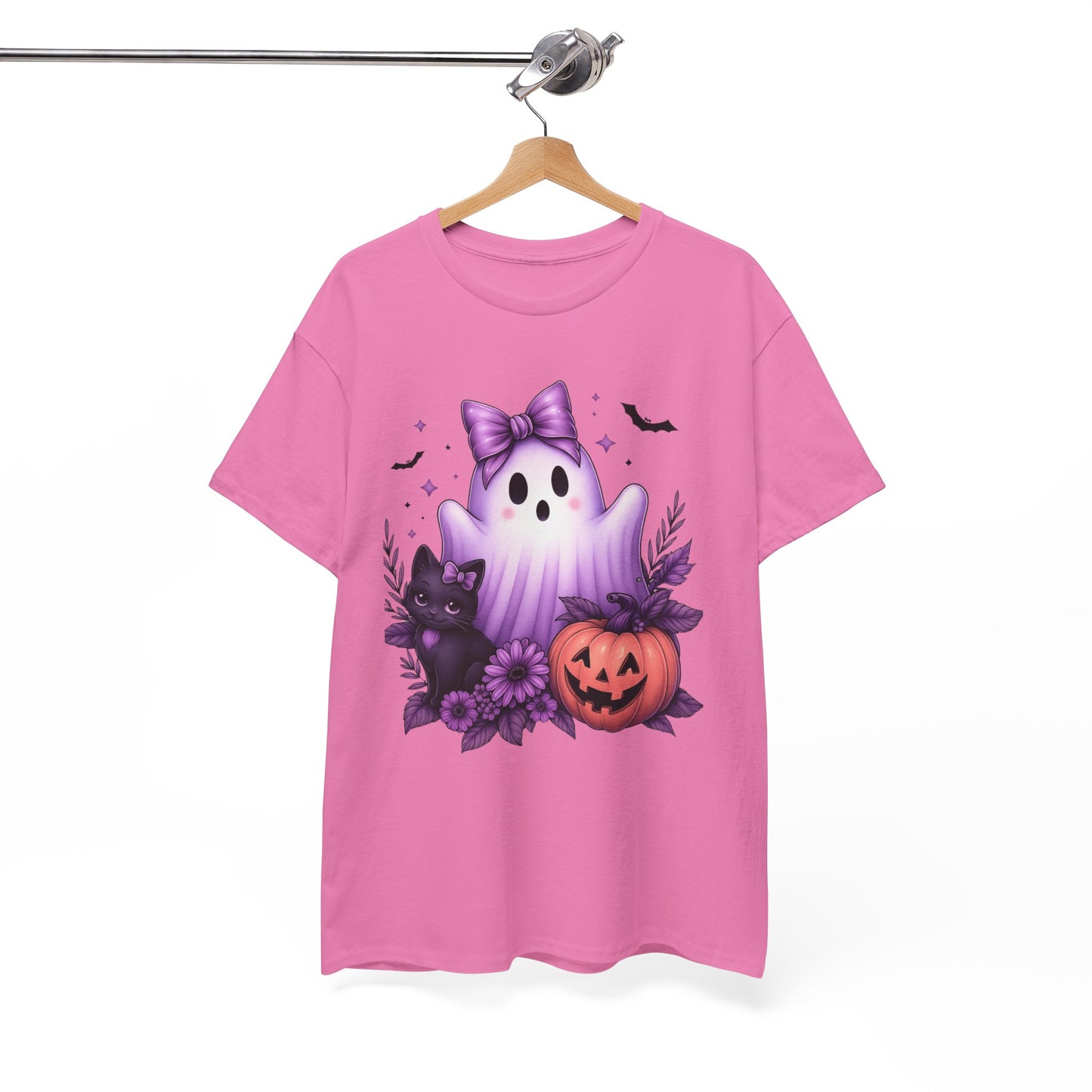 Pastel Halloween Ghost Cat Tee