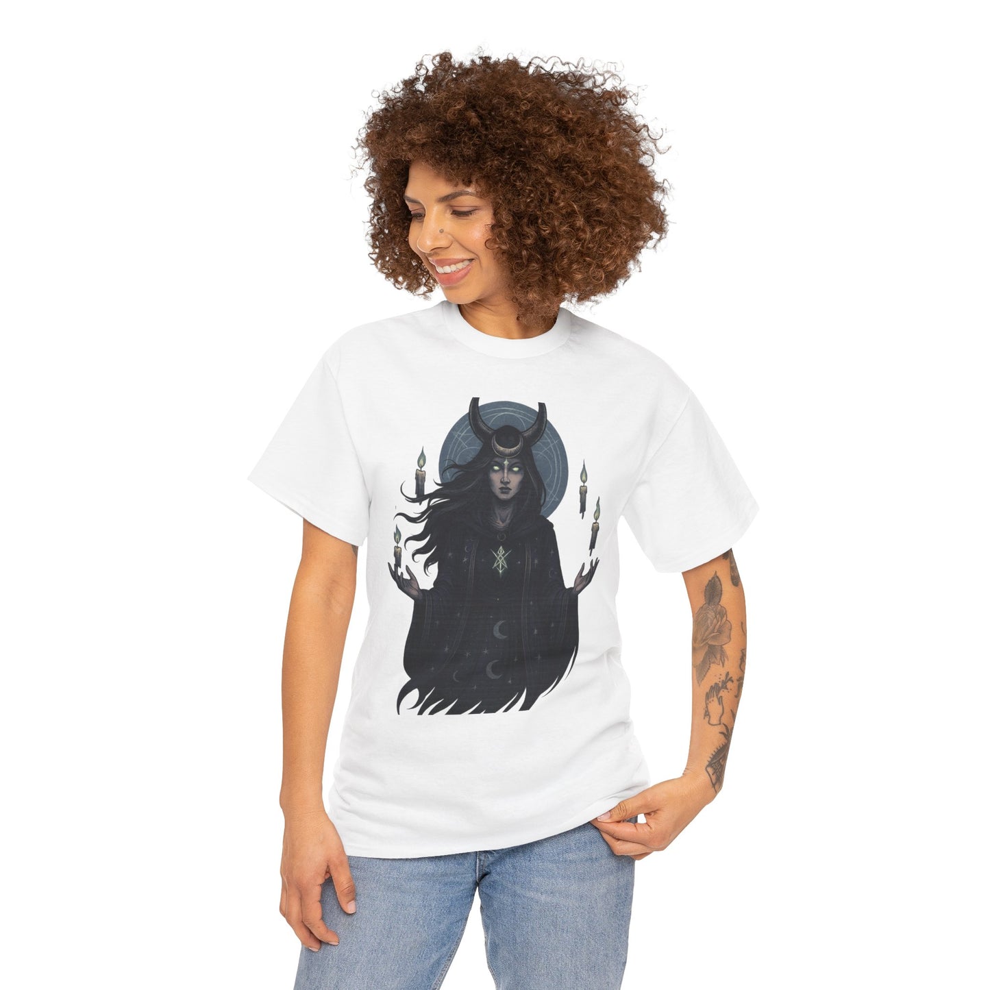 Moonlit Sorceress – Enchanted Candlelight Tee
