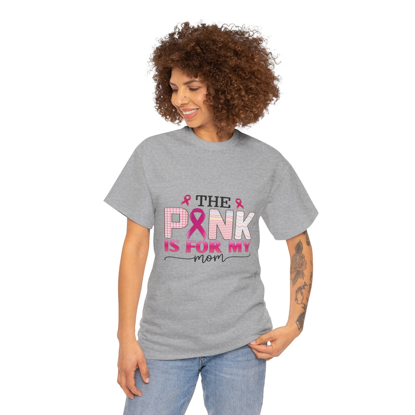 Pink Is For My Mom Breast Cancer Awareness Tee