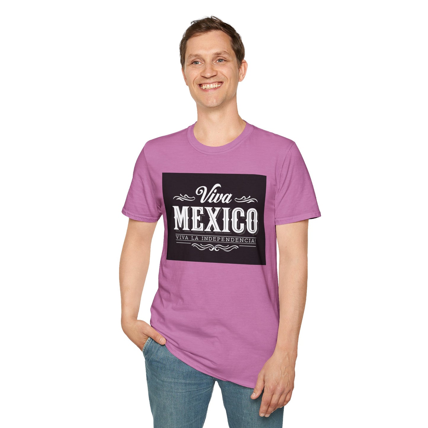 Viva Mexico Tees | Unisex Softstyle T-Shirt for Celebrations, Gifts, Independence Day, Weekend Outings, Casual Wear
