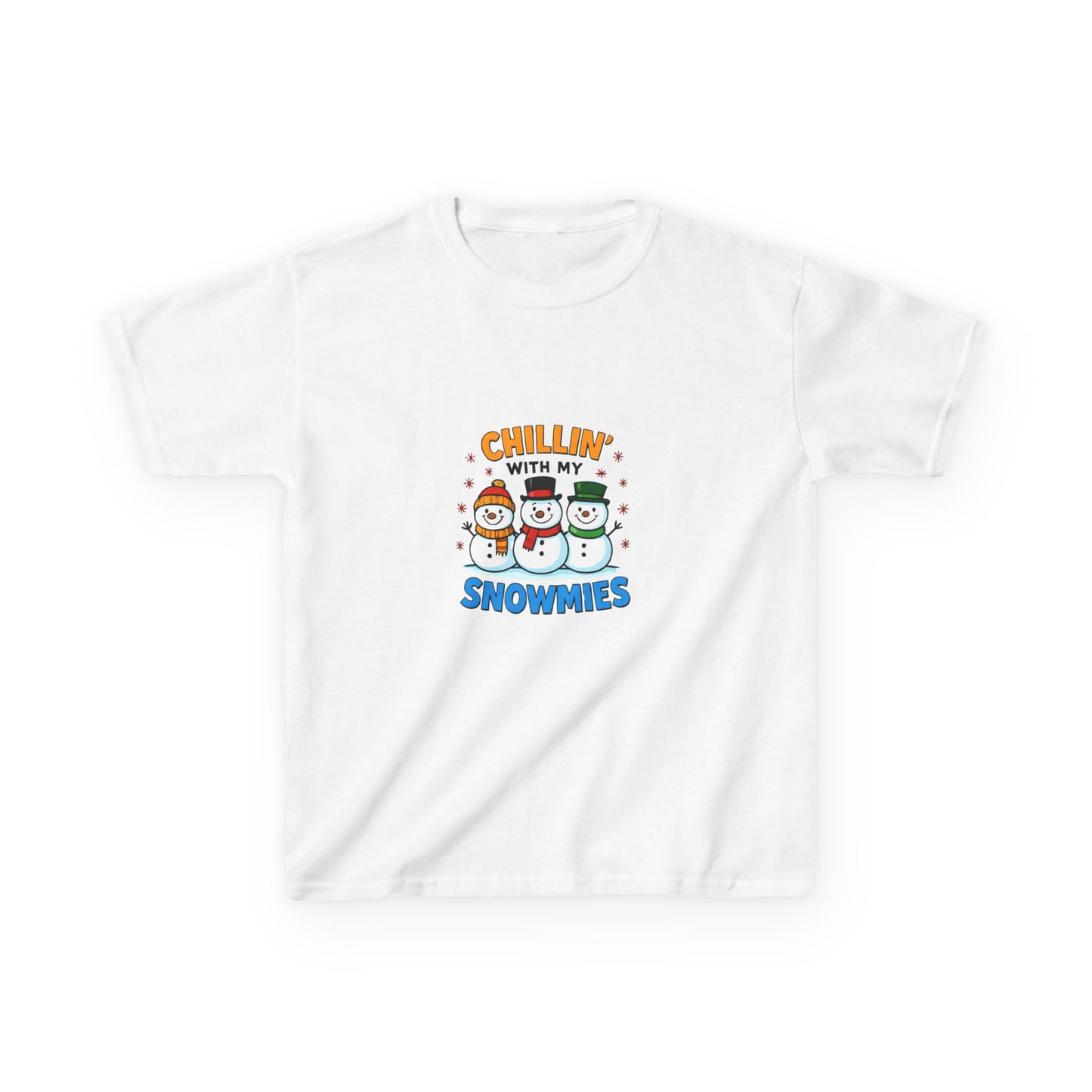 Chillin' with Snowmies: Holiday Dinosaur Kids Tee