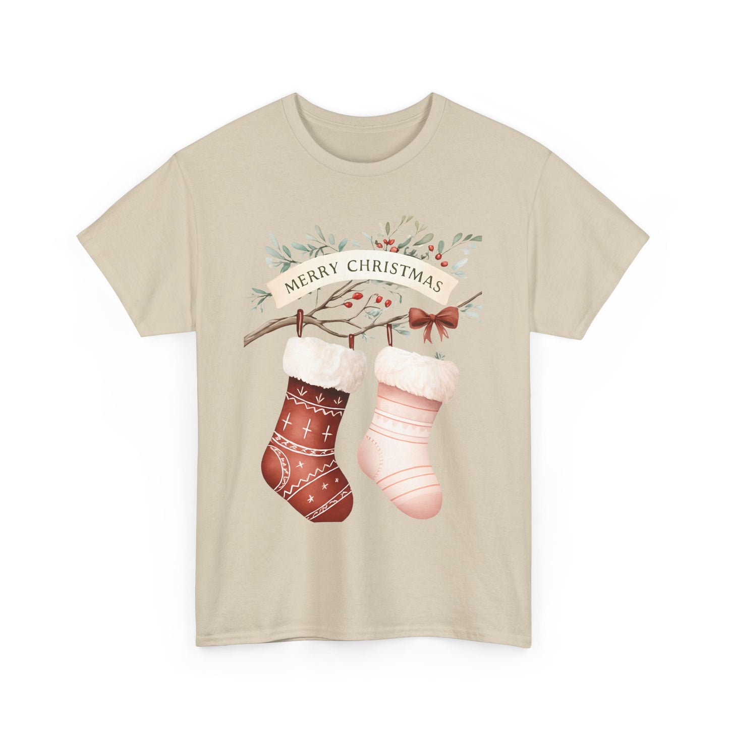 Watercolor Christmas Stocking Tee - Hope & Love