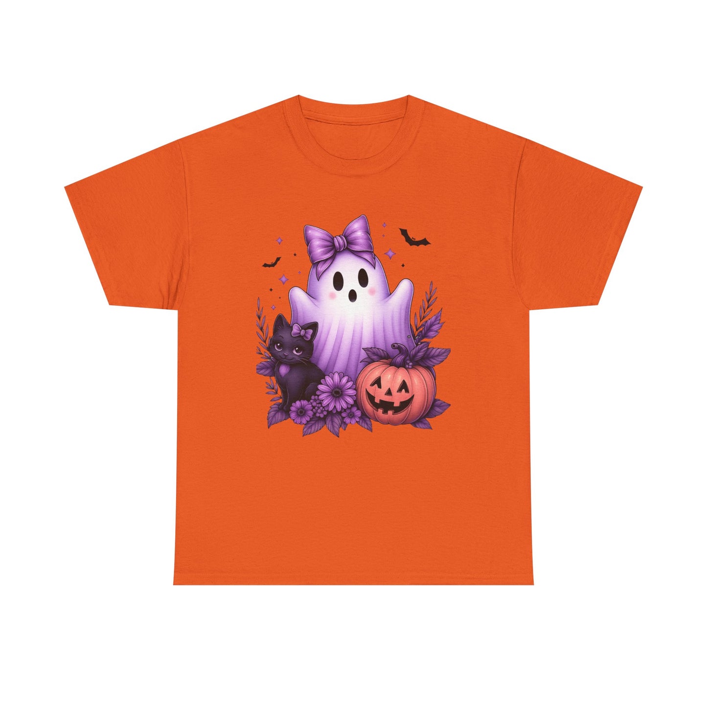 Pastel Halloween Ghost Cat Tee