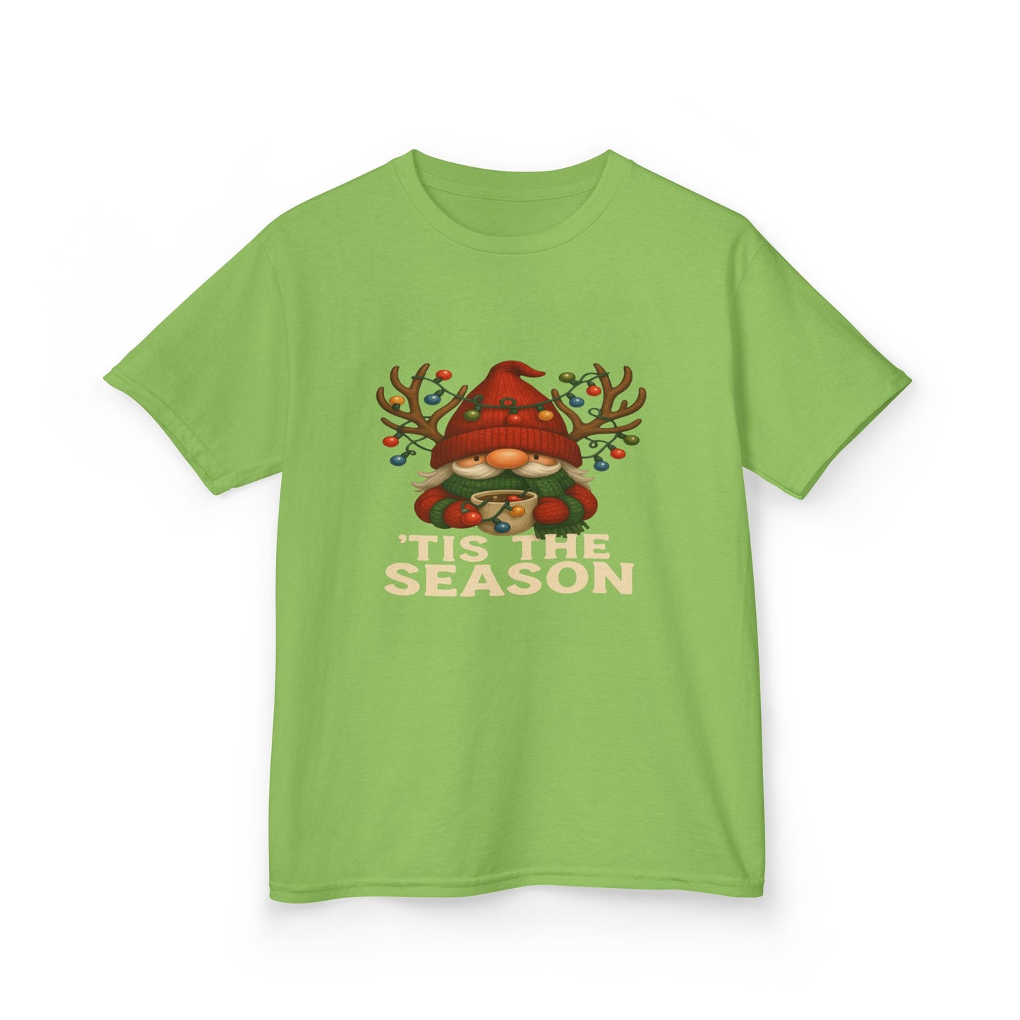 Gnome Dino 'Tis The Season Kids Christmas Tee