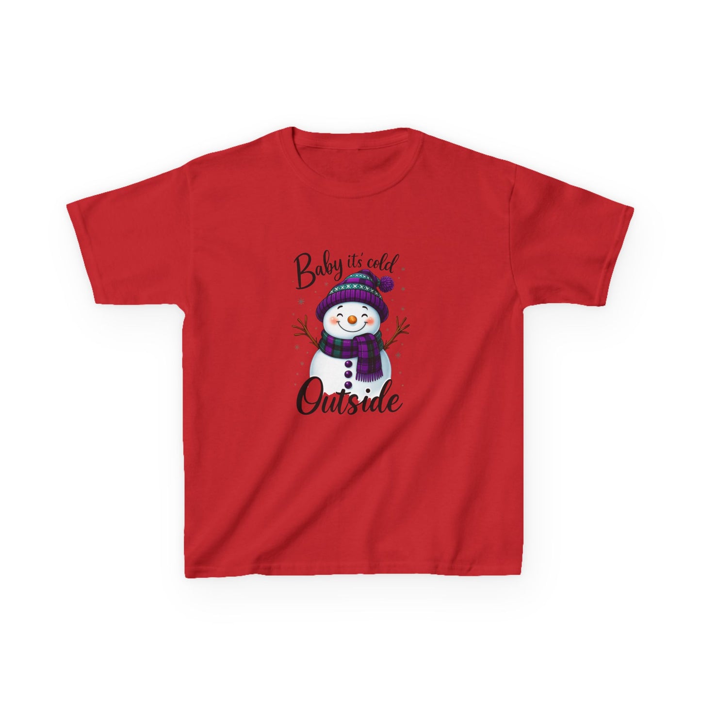 Baby It's Cold Outside Snowman Kids Christmas Tee