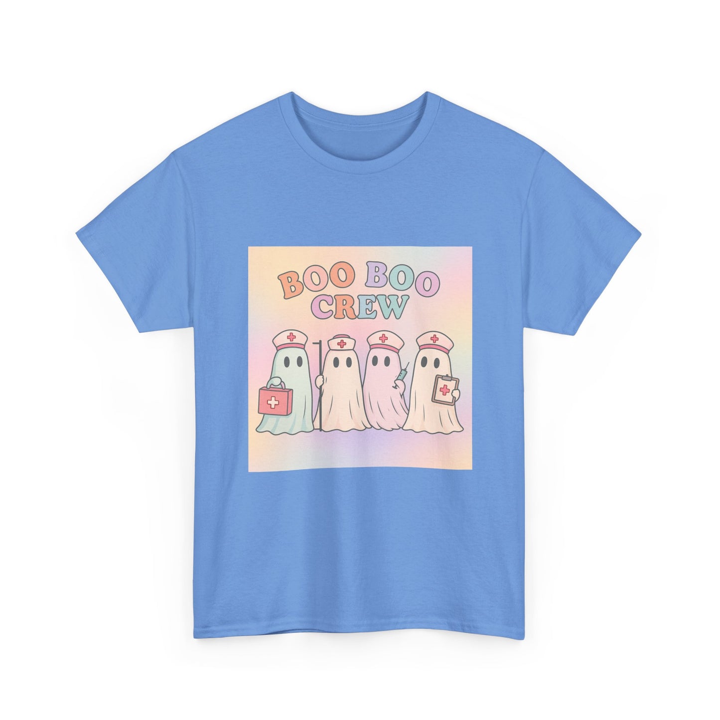 Boo Boo Crew Nurse Ghost T-Shirt – Cute Pastel Halloween Medical Tee