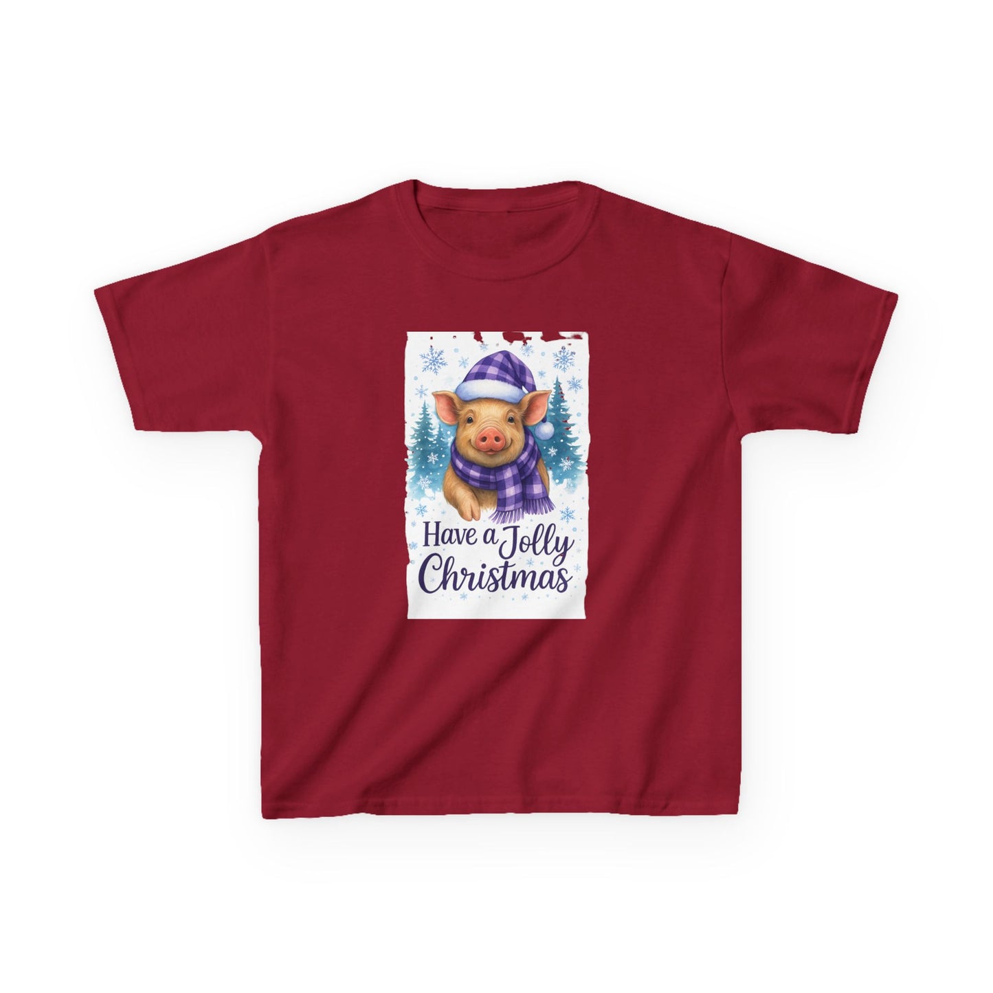 Jolly Pig Christmas Tee - Kids Holiday Shirt