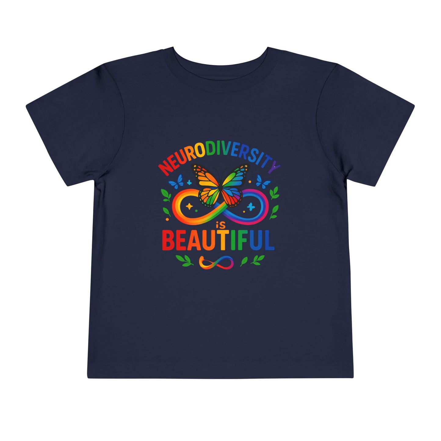 Toddler T-Shirt Colorful Butterfly Rainbow Infinity Symbol Acceptance Shirt