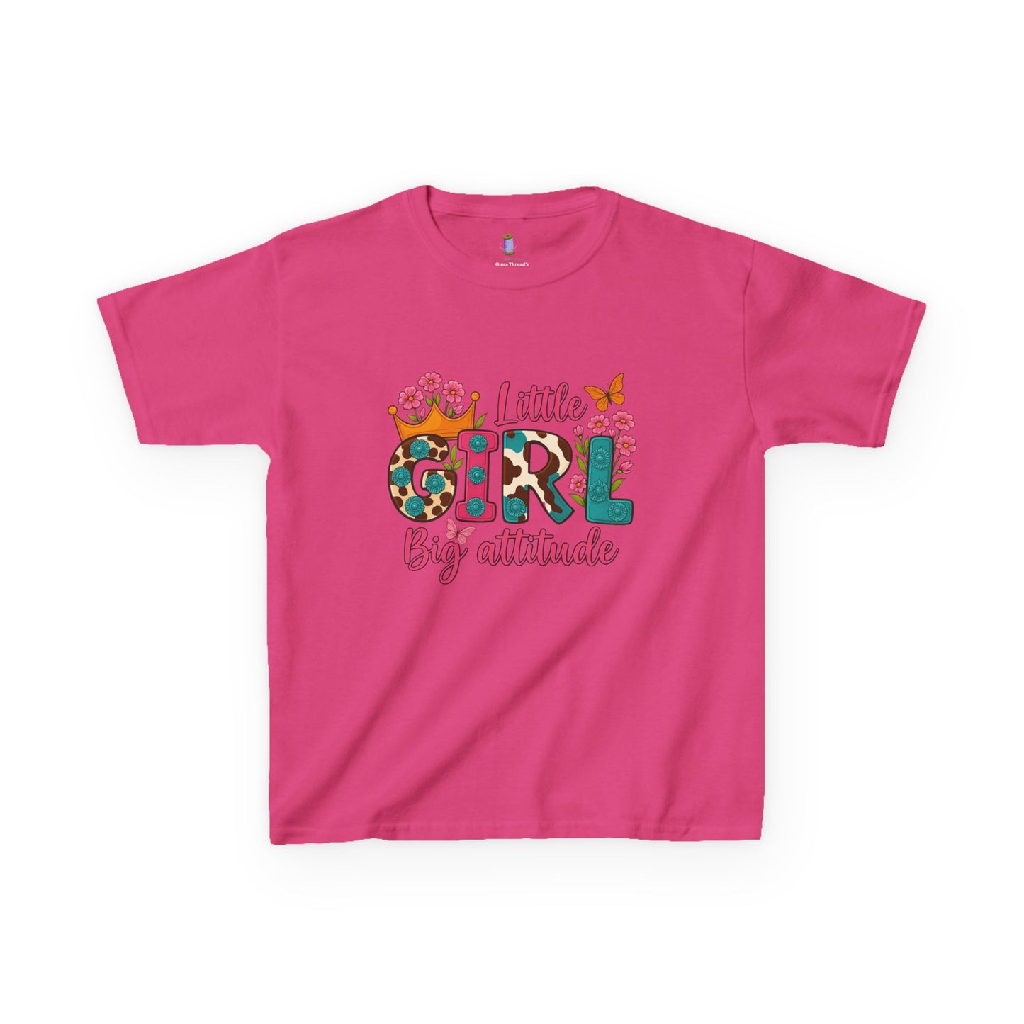 Little Girl Big Attitude Tee - Fun Kids Shirt, Birthday Gift, Casual Outfit, Girls Fashion, Playtime Wear
