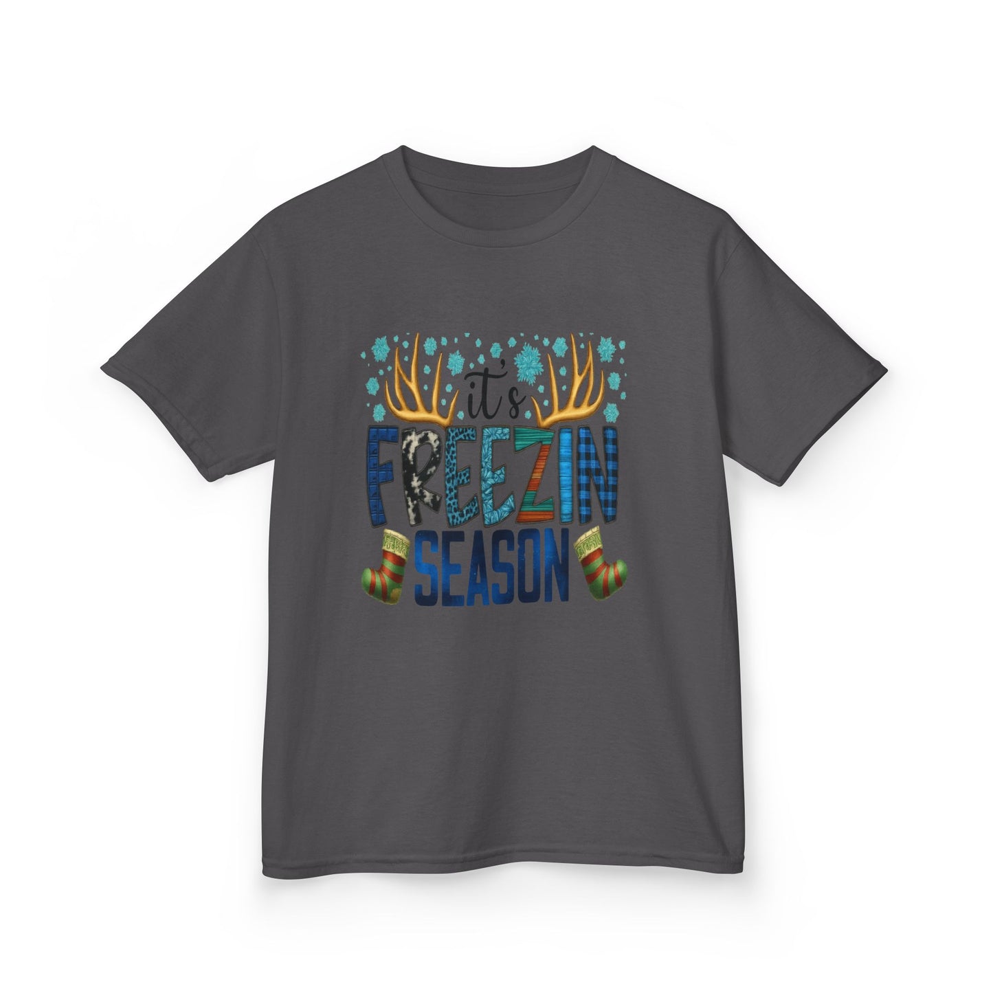 It's FREEZIN' Season Dinosaur Kids Tee - Xmas Gift