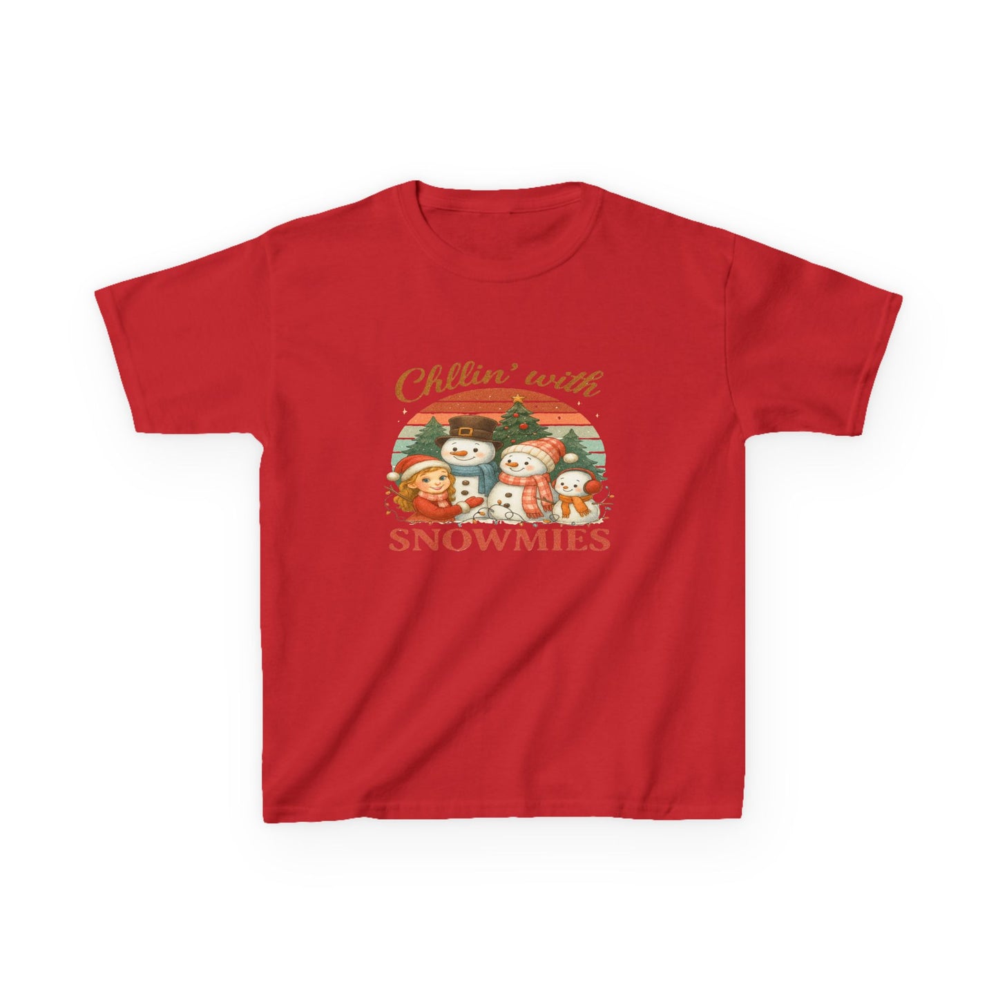 Chillin' with Snowmies Kids Christmas Tee