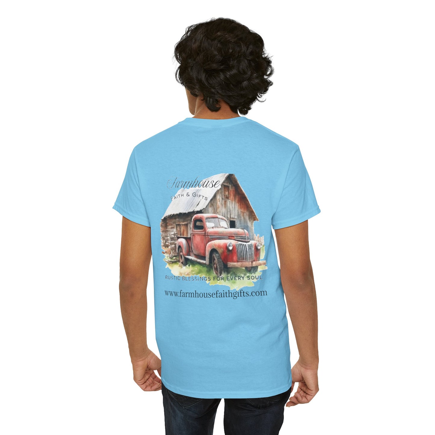 Rustic Farmhouse Unisex Tee, Country Style Shirt, Vintage Truck Tee, Back to Nature Apparel, Ideal Gift for Farm Lovers